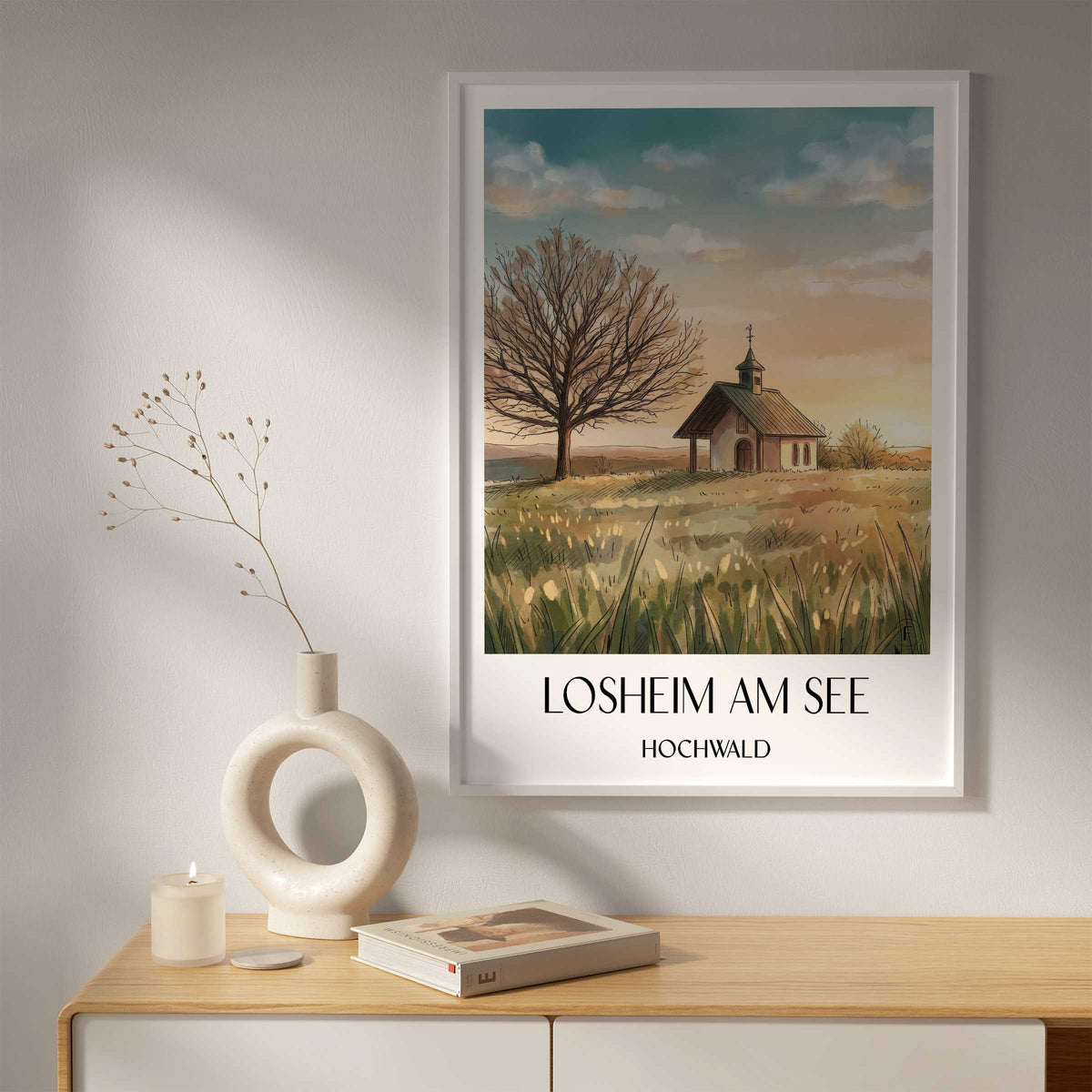 losheim-am-see-hochwald-deutschland-poster-aquarell