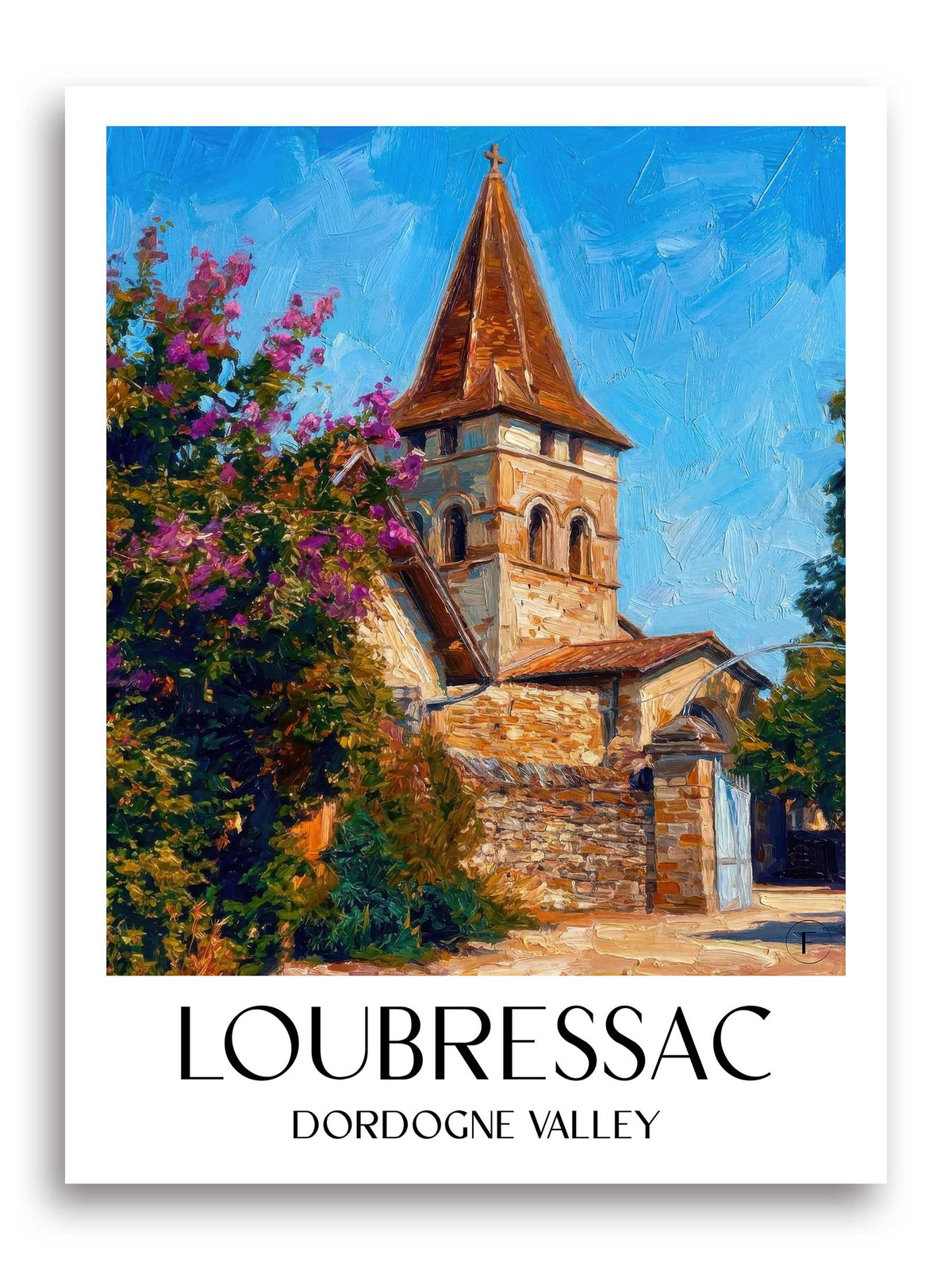 Loubressac Poster - Vallée de la Dordogne - Frankreich Kunstdruck - Ölgemälde von A4 bis A1 - favplace