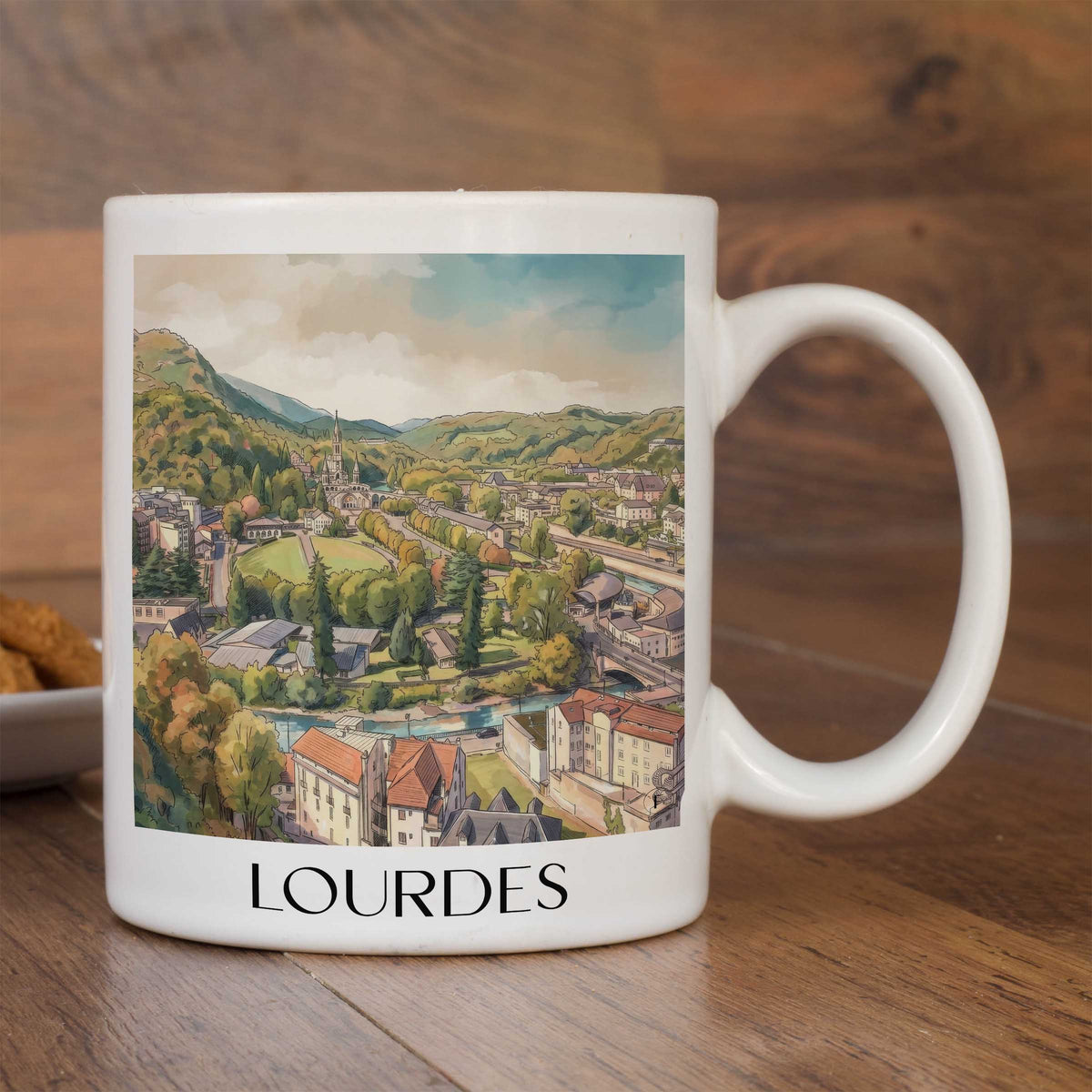 lourdes-pyrénées-frankreich-kaffeebecher-aquarell
