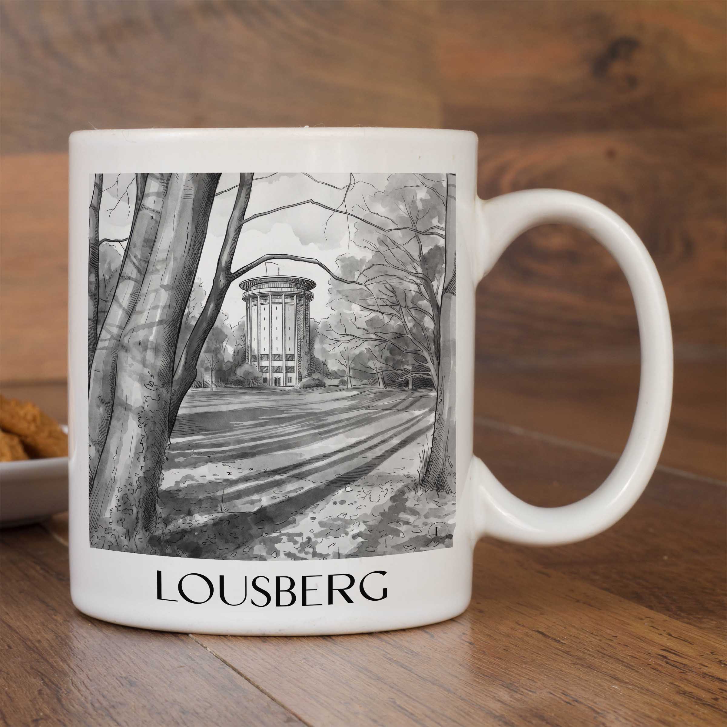 lousberg-aachen-deutschland-kaffeebecher-aquarell-schwarz-weiss