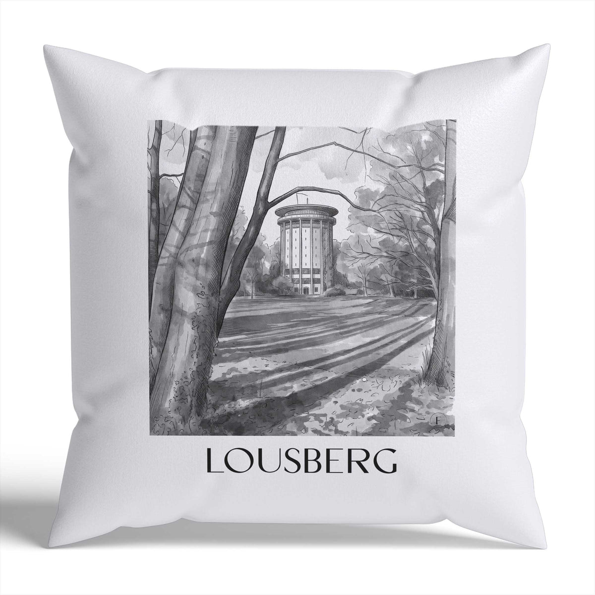 lousberg-aachen-deutschland-kissenbezug-aquarell-schwarz-weiss