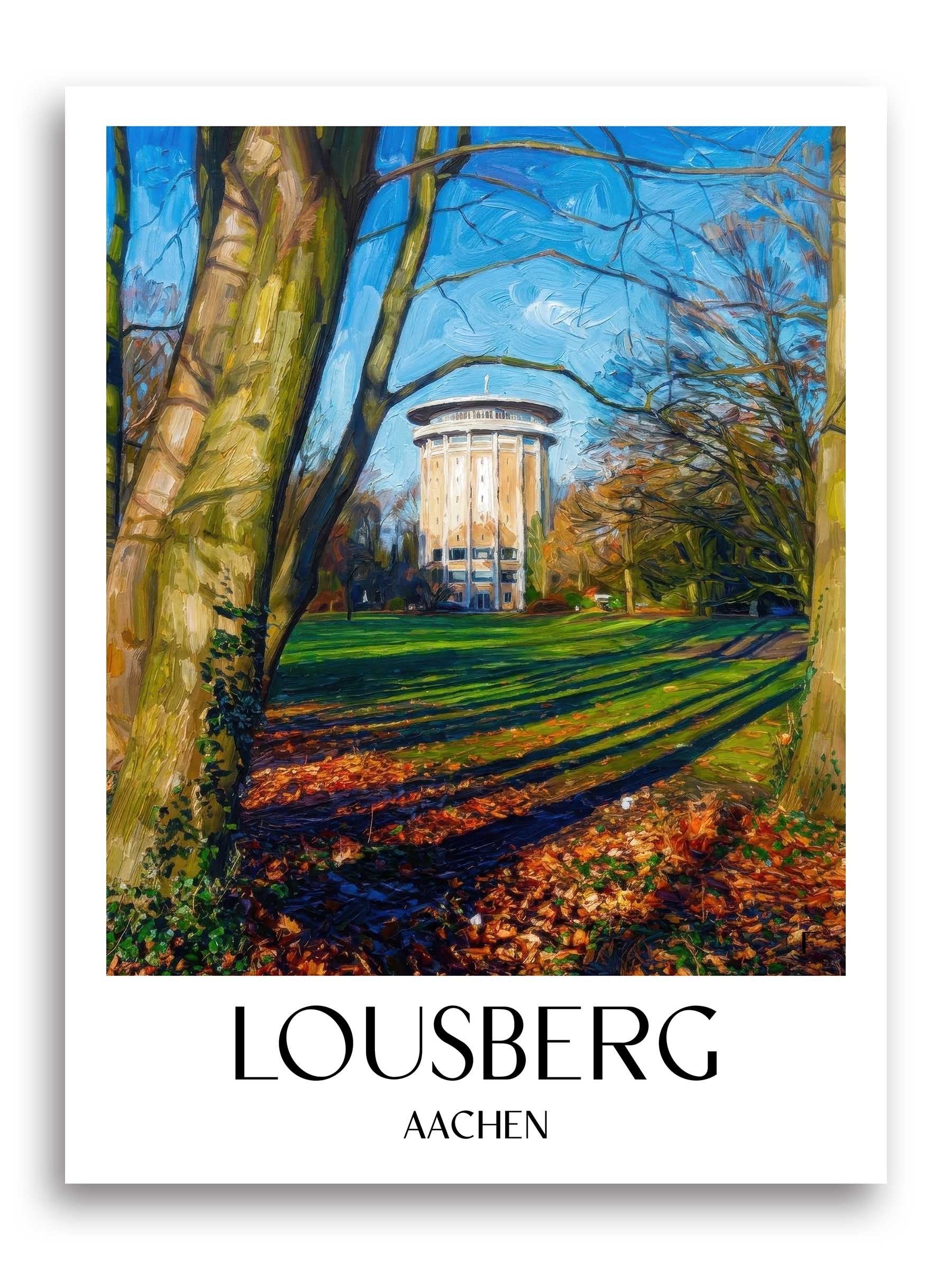 Lousberg Poster - Aachen - Deutschland Kunstdruck - Ölgemälde von A4 bis A1 - favplace