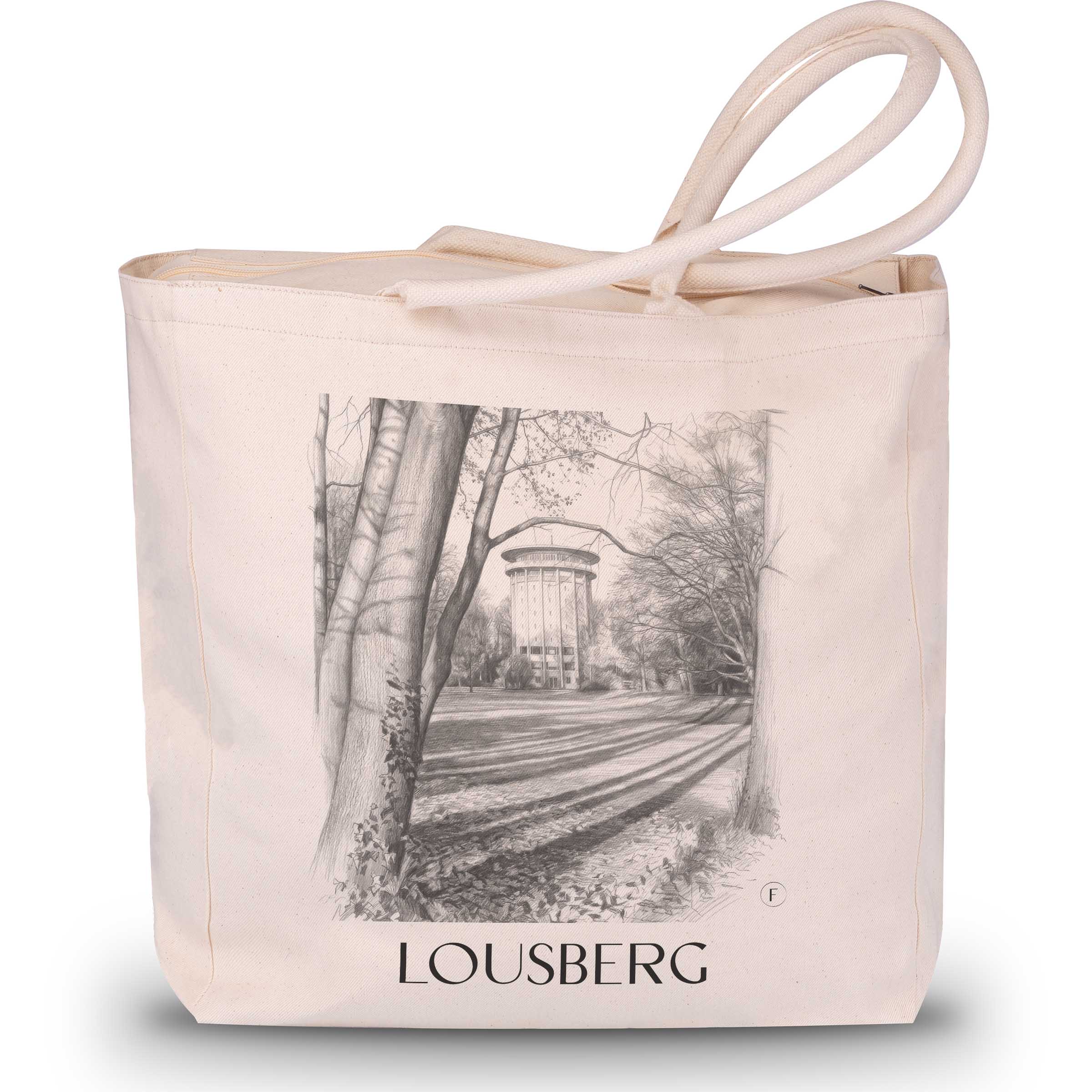 Lousberg Shopping Tasche - Aachen - Deutschland Tote Bag - Einkaufstasche im Zeichnung Stil