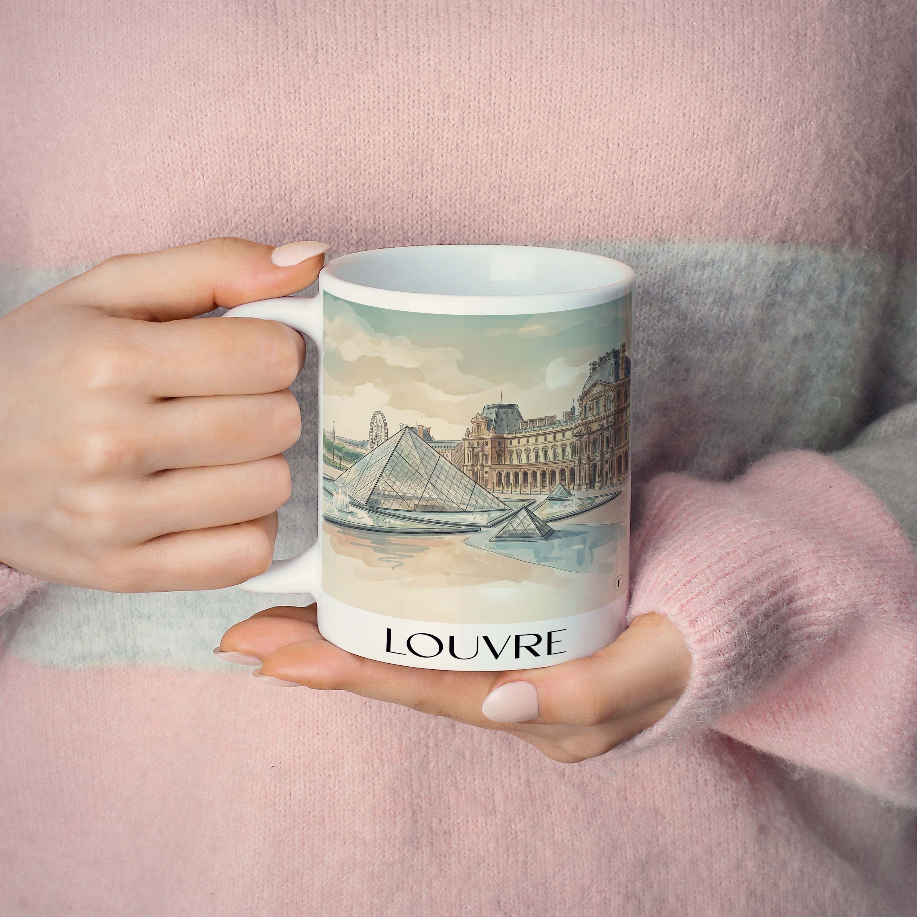 louvre-paris-frankreich-kaffeebecher-aquarell