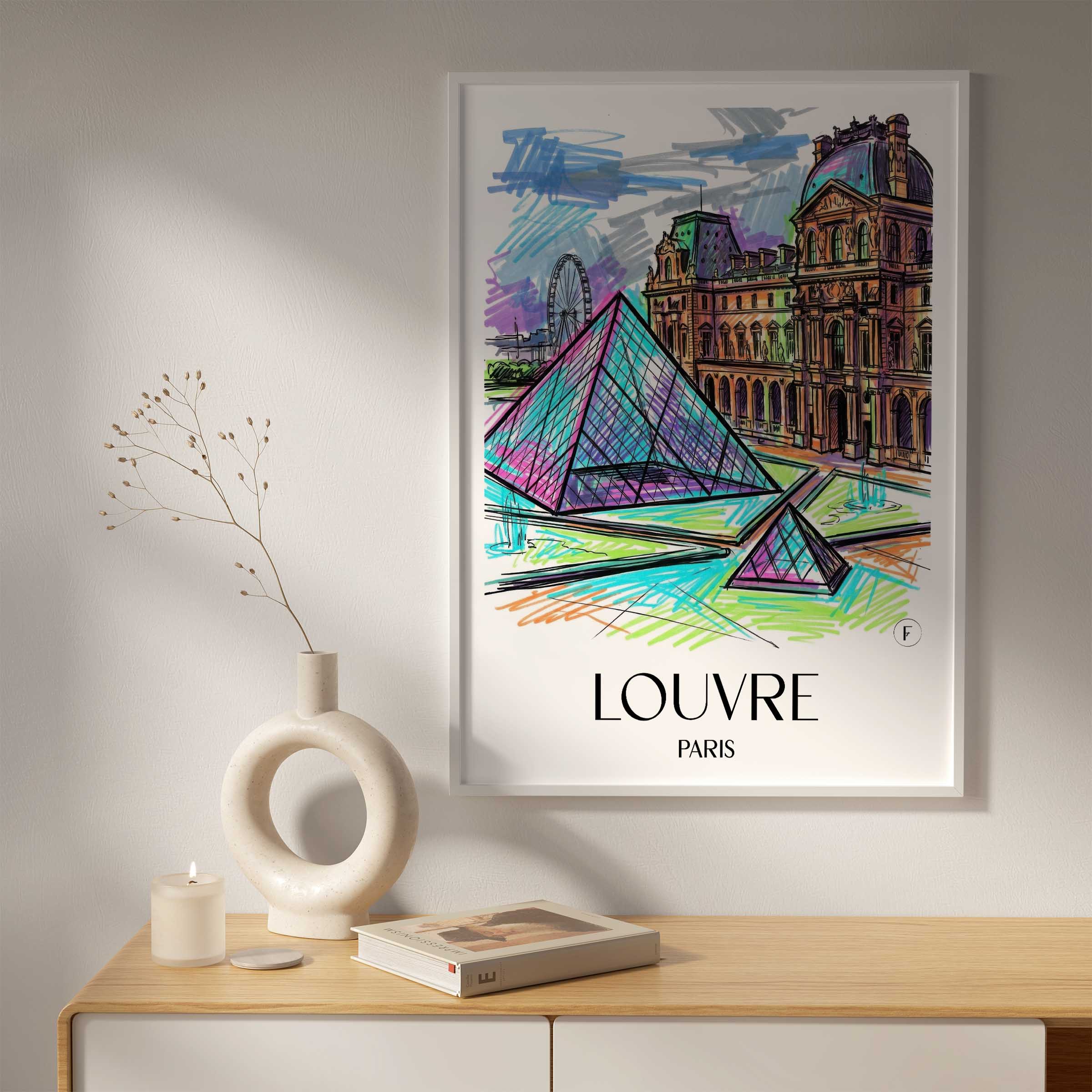 louvre-paris-frankreich-poster-graffiti