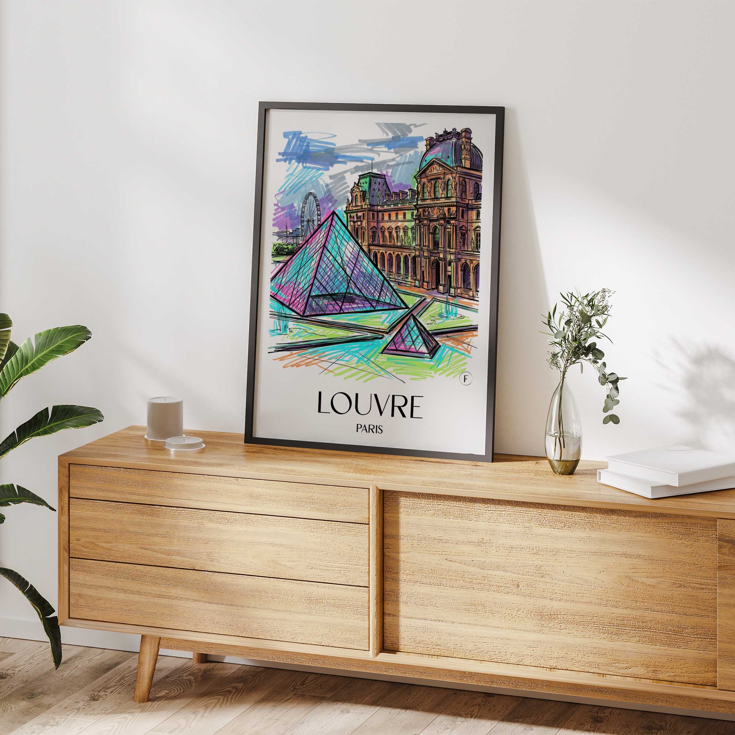 louvre-paris-frankreich-poster-graffiti