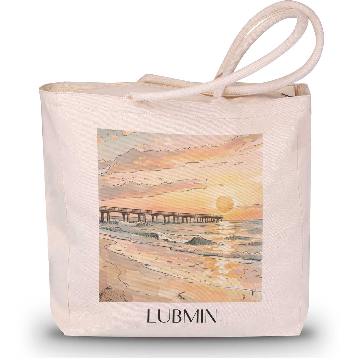 Lubmin Shopping Tasche - Mecklenburg-Vorpommern - Deutschland Tote Bag - Einkaufstasche im Aquarell Stil - favplace
