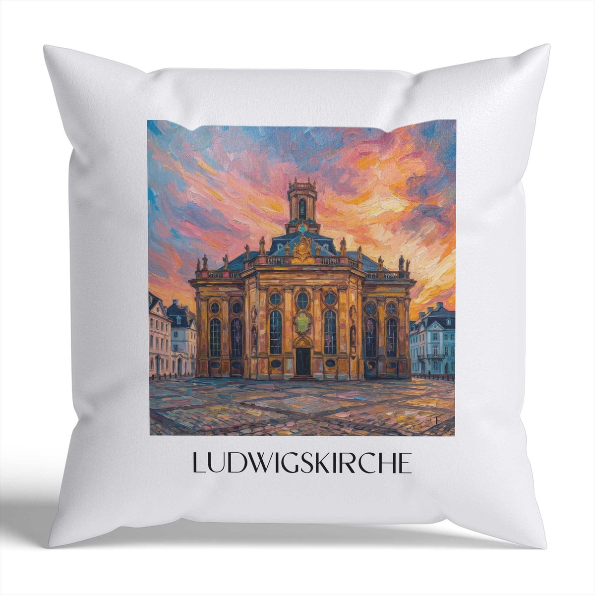 ludwigskirche-saarbrücken-deutschland-kissenbezug-oil-painting-oelgemaelde