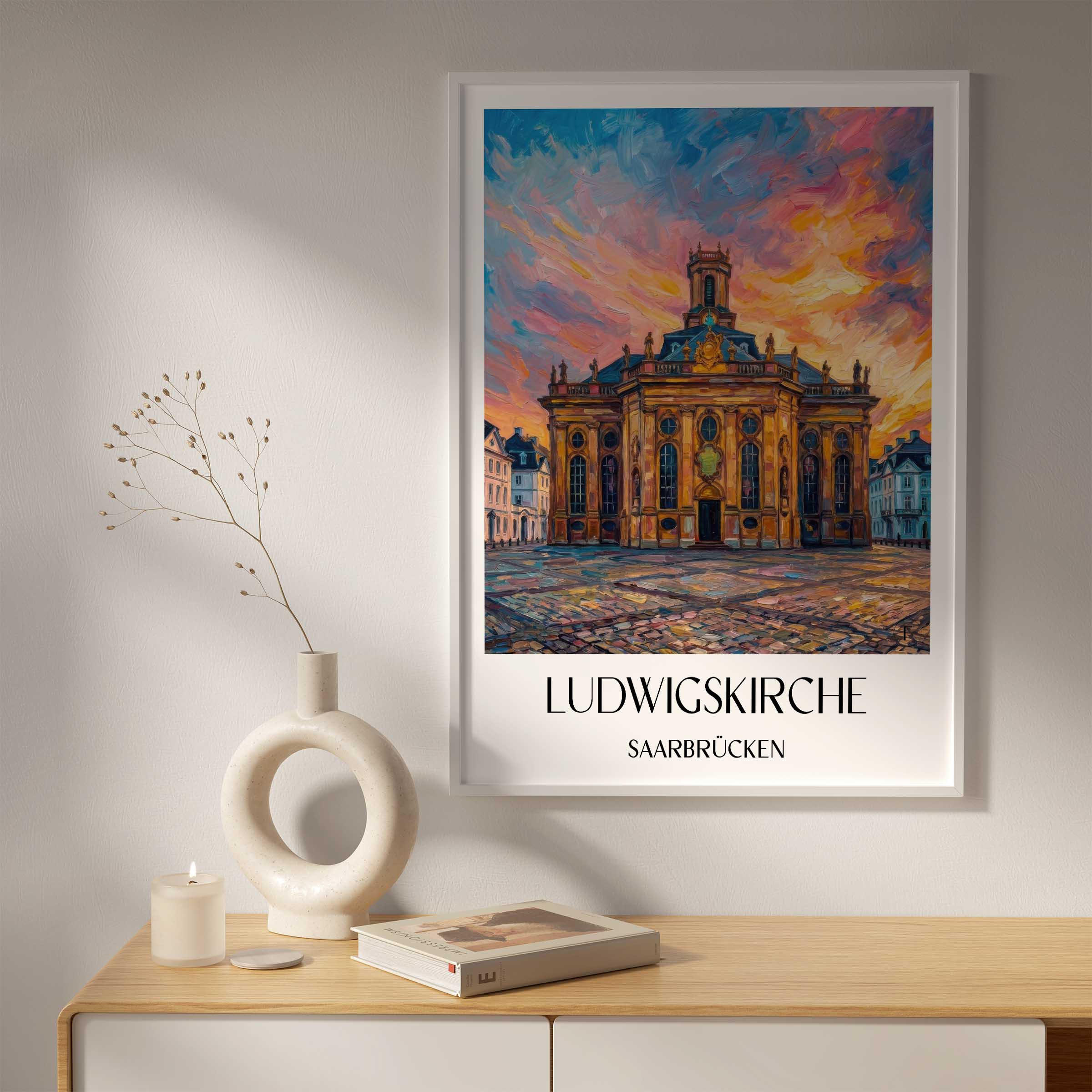 ludwigskirche-saarbrücken-deutschland-poster-oil-painting-oelgemaelde