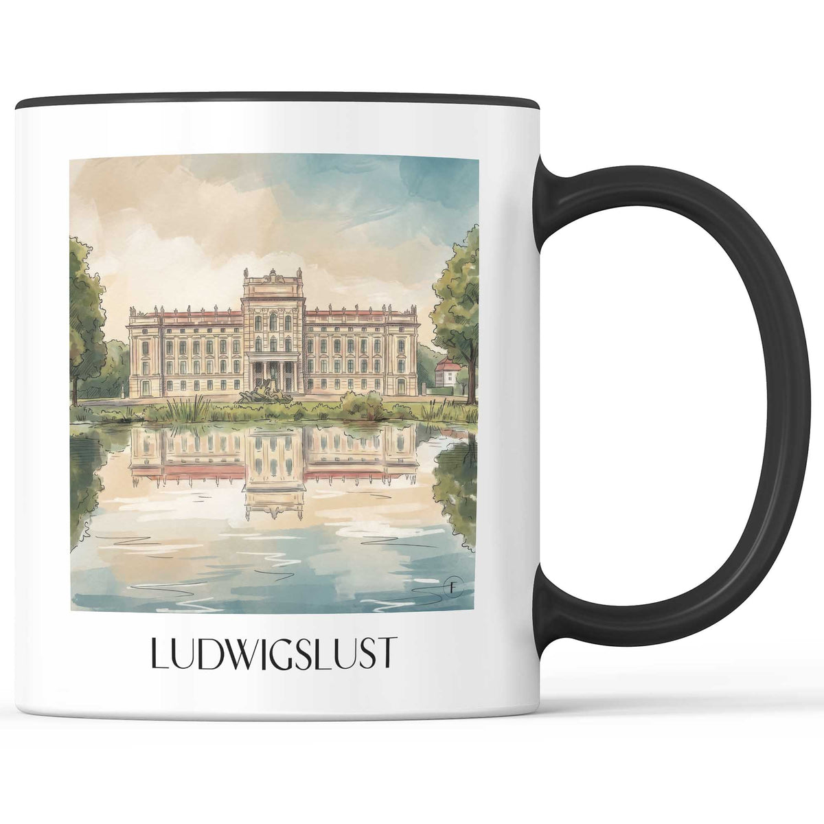 ludwigslust-mecklenburg-vorpommern-deutschland-kaffeebecher-aquarell