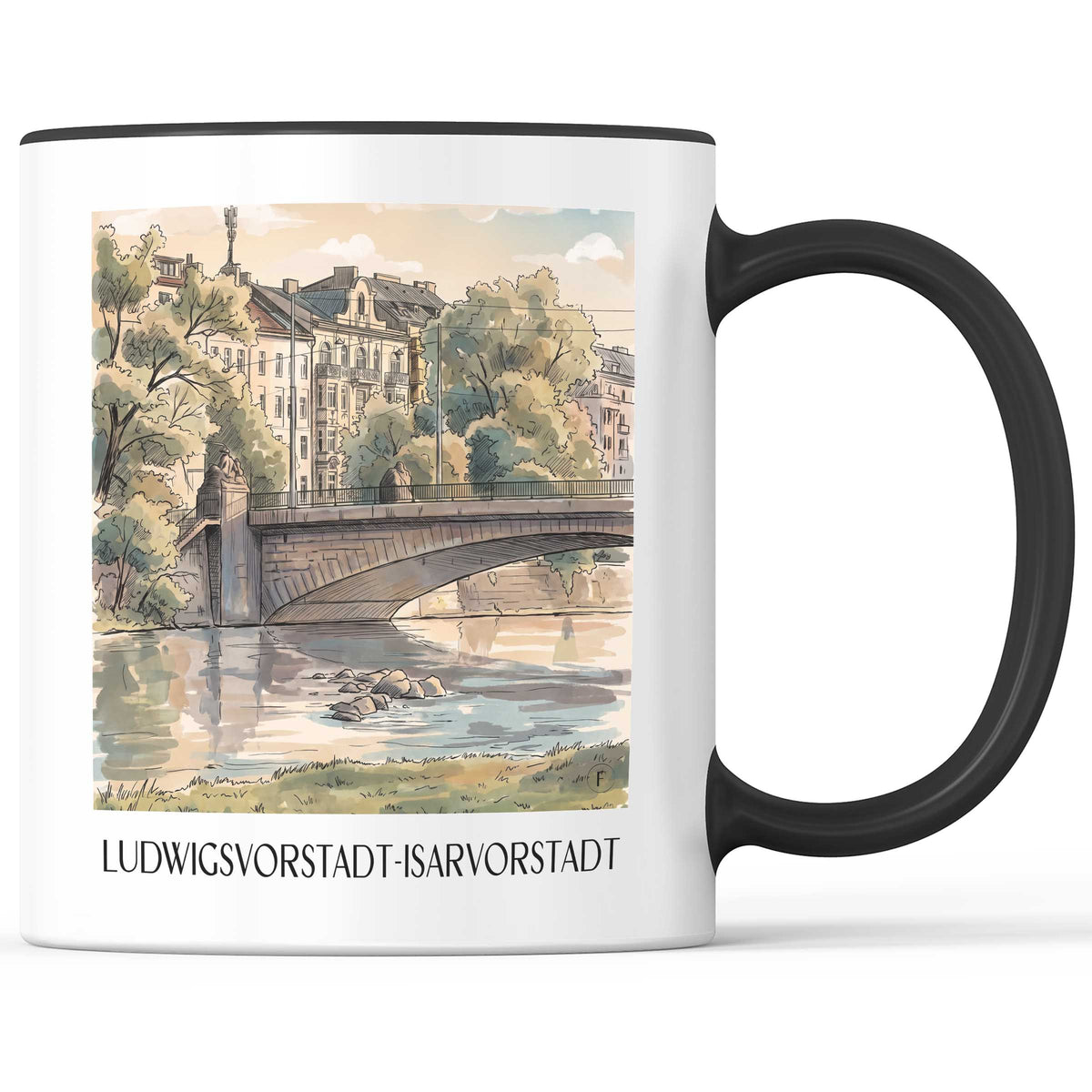 ludwigsvorstadt-isarvorstadt-münchen-deutschland-kaffeebecher-aquarell