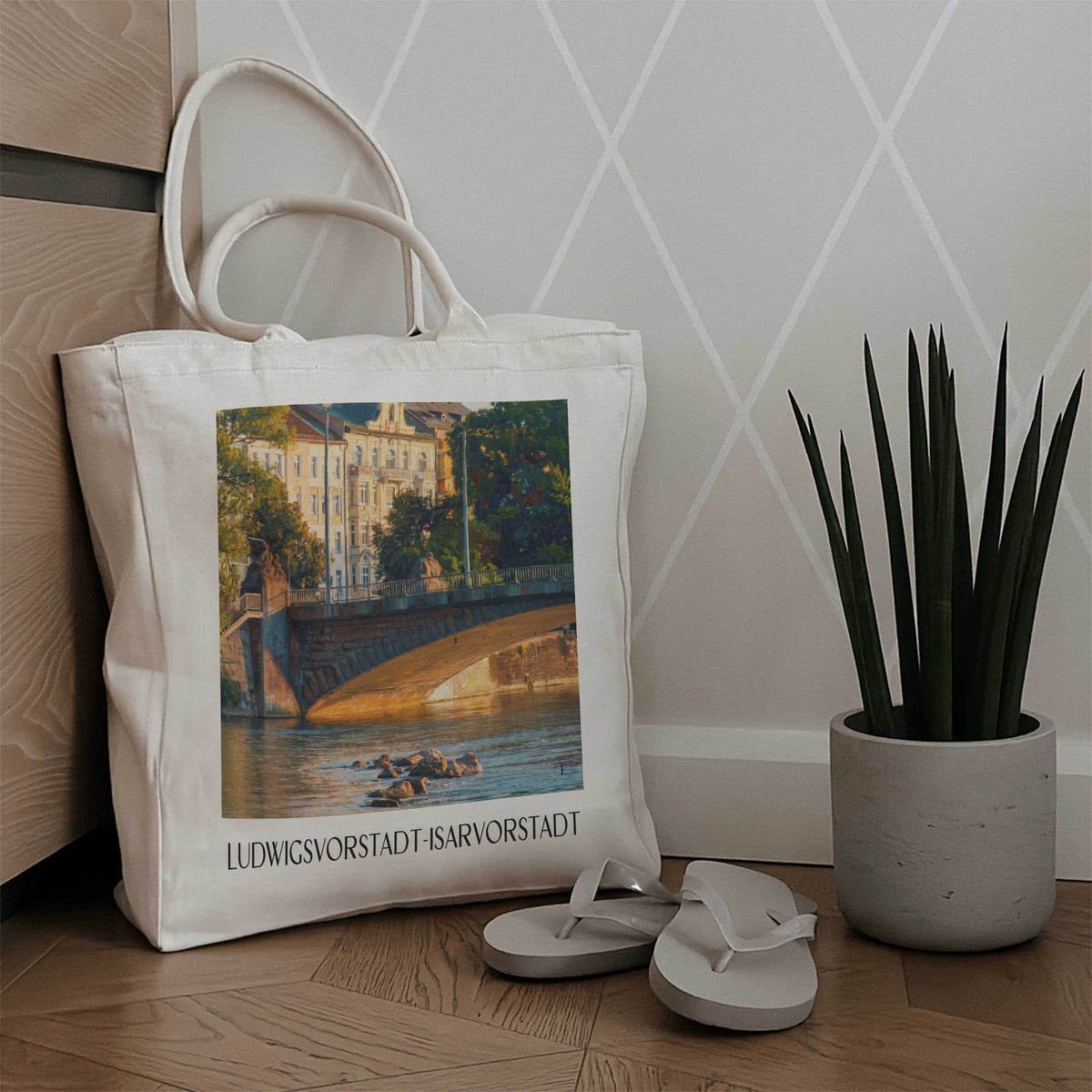 ludwigsvorstadt-isarvorstadt-münchen-deutschland-einkaufstasche-oil-painting-oelgemaelde
