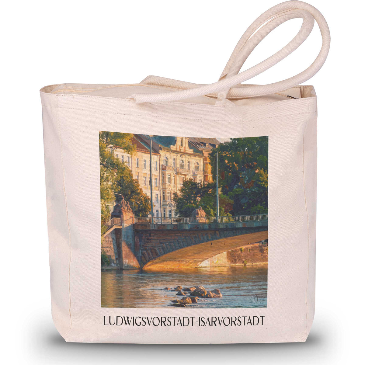 ludwigsvorstadt-isarvorstadt-münchen-deutschland-einkaufstasche-oil-painting-oelgemaelde