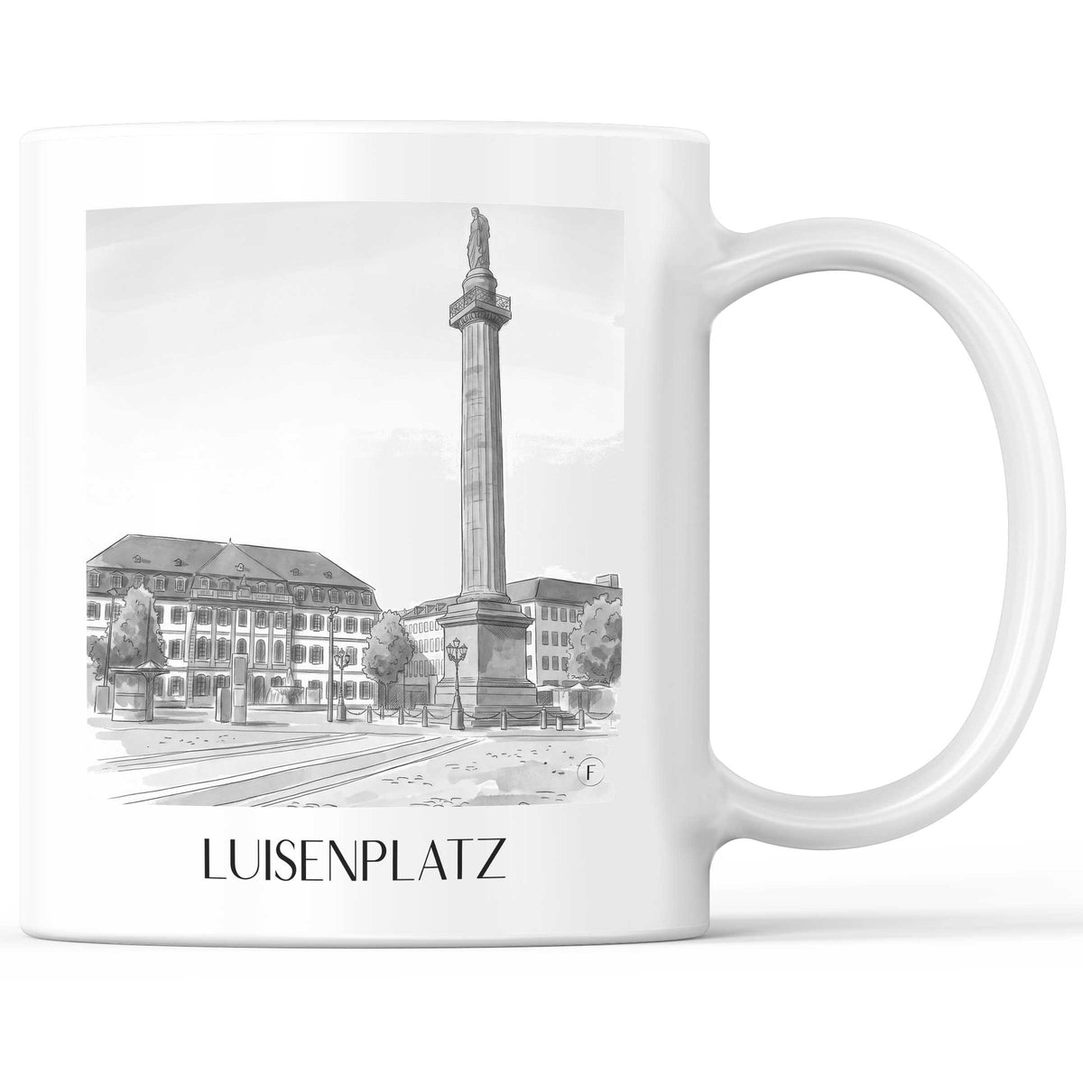luisenplatz-darmstadt-deutschland-kaffeebecher-aquarell-schwarz-weiss