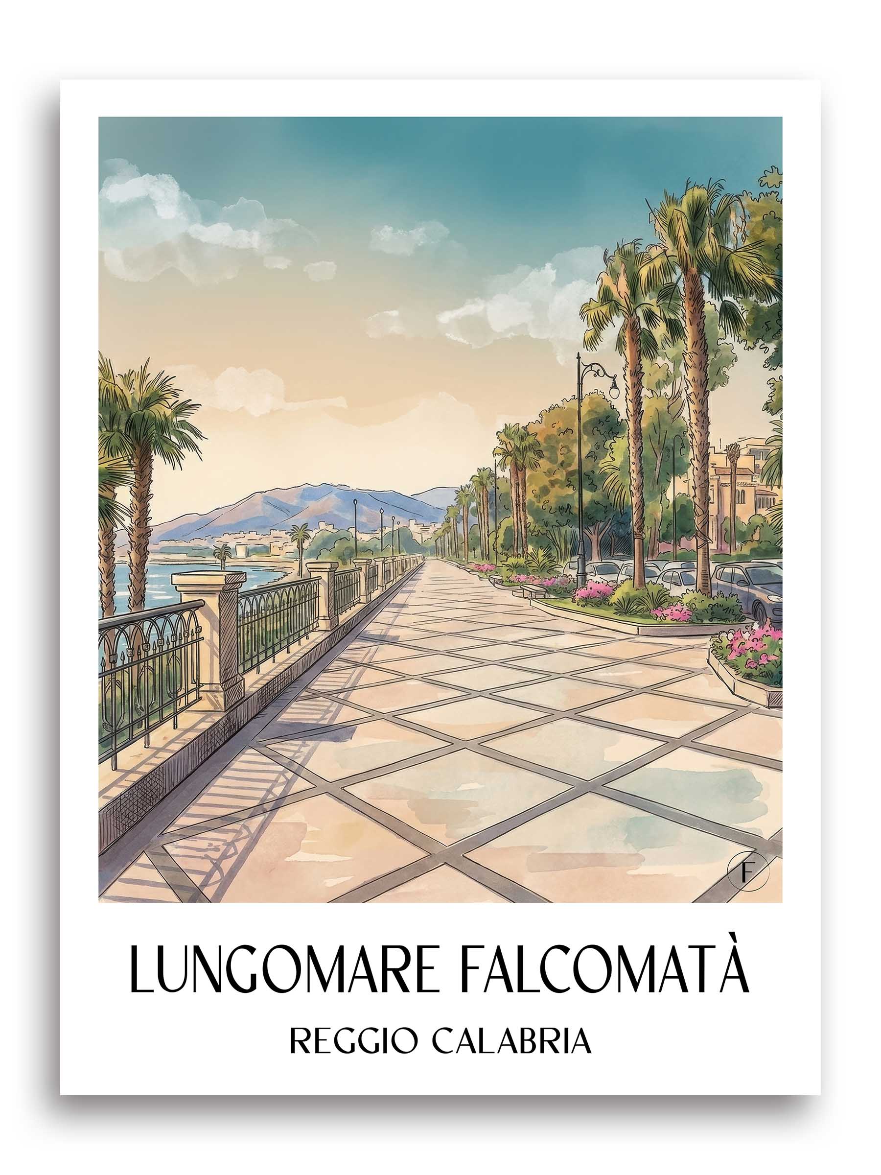 lungomare-falcomatà-reggio-calabria-italien-poster-aquarell
