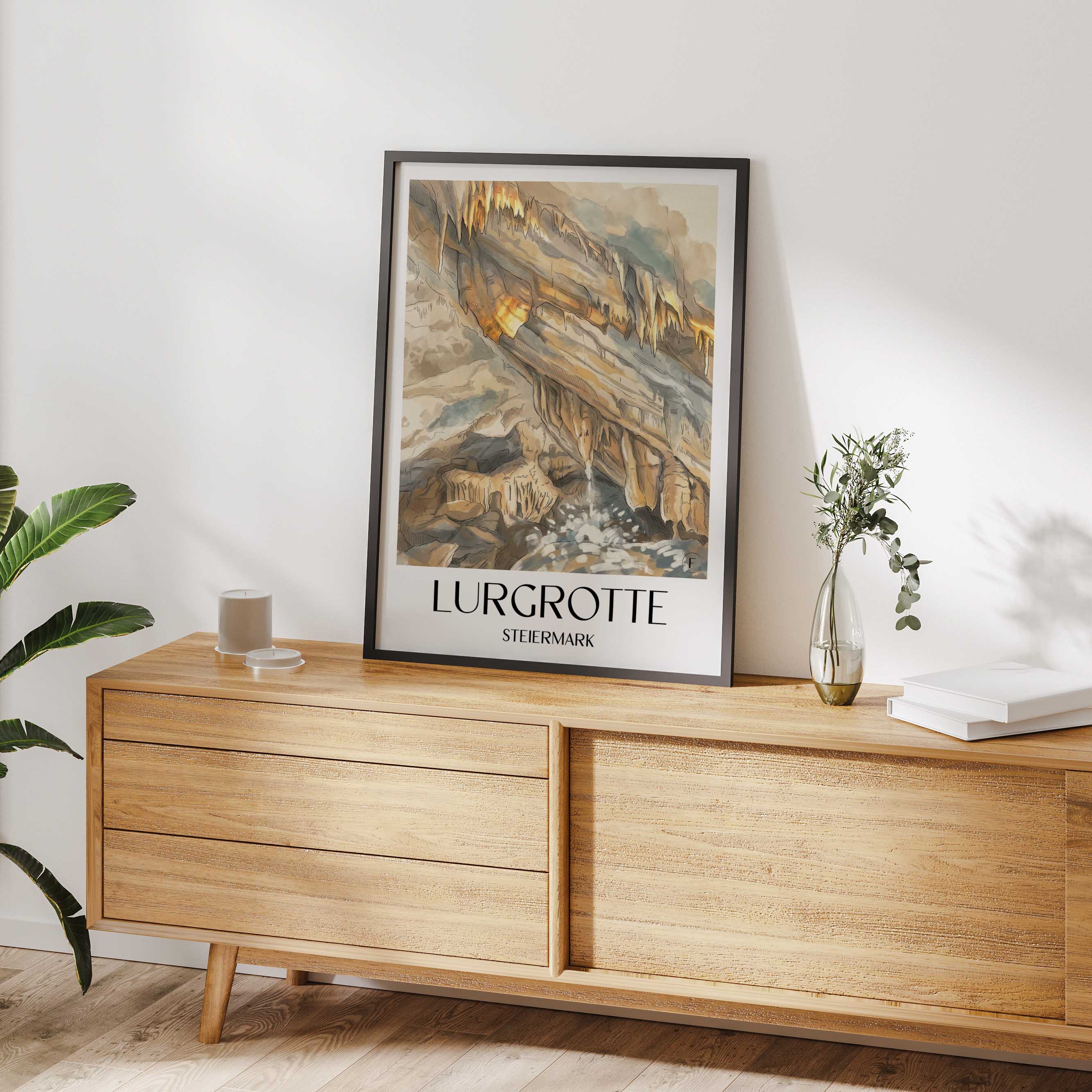 lurgrotte-steiermark-österreich-poster-aquarell