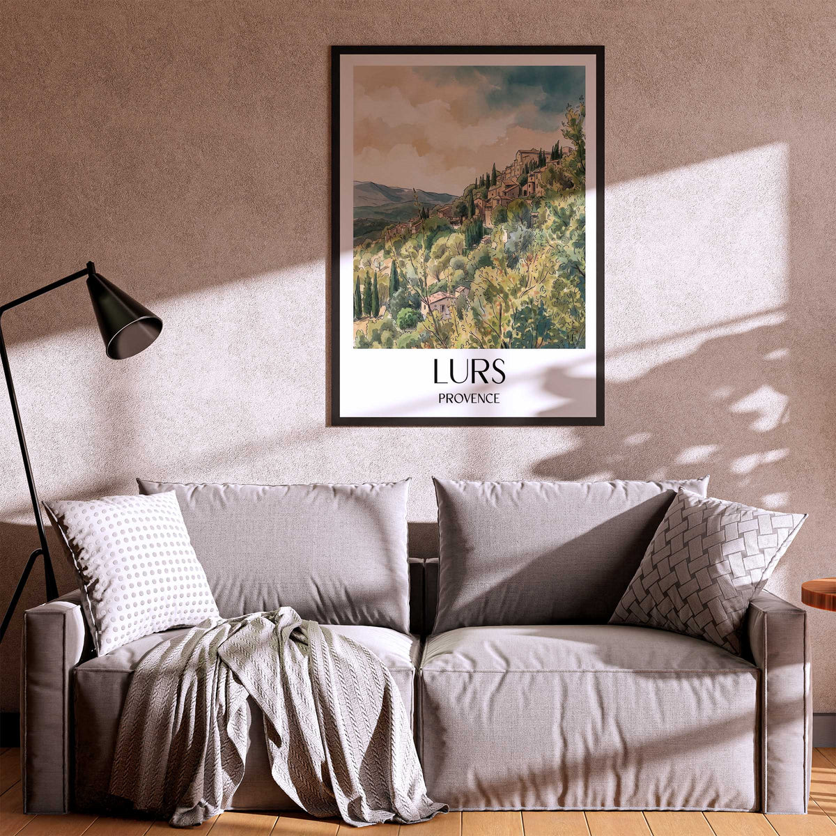 lurs-provence-frankreich-poster-aquarell