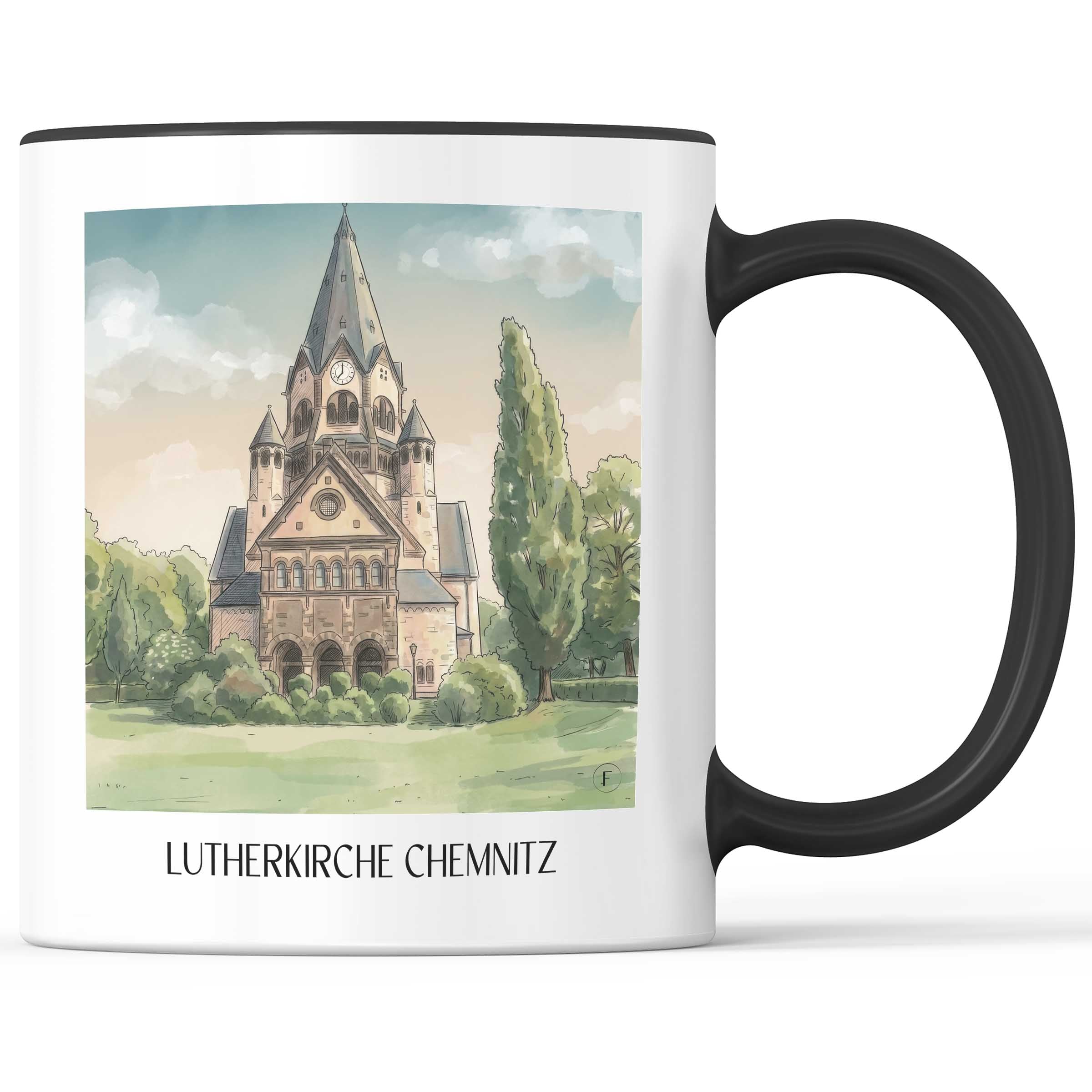 lutherkirche-chemnitz-deutschland-kaffeebecher-aquarell