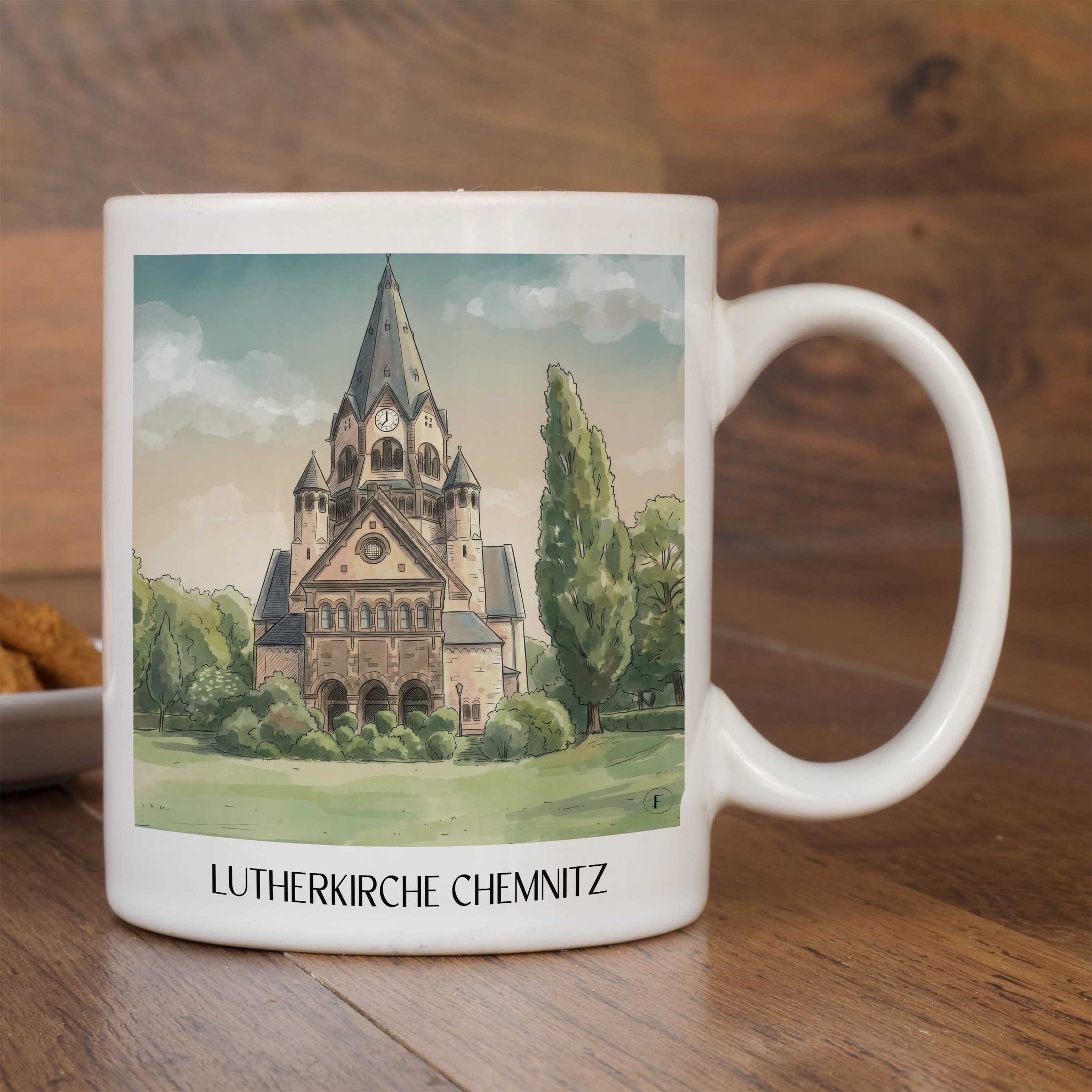 lutherkirche-chemnitz-deutschland-kaffeebecher-aquarell