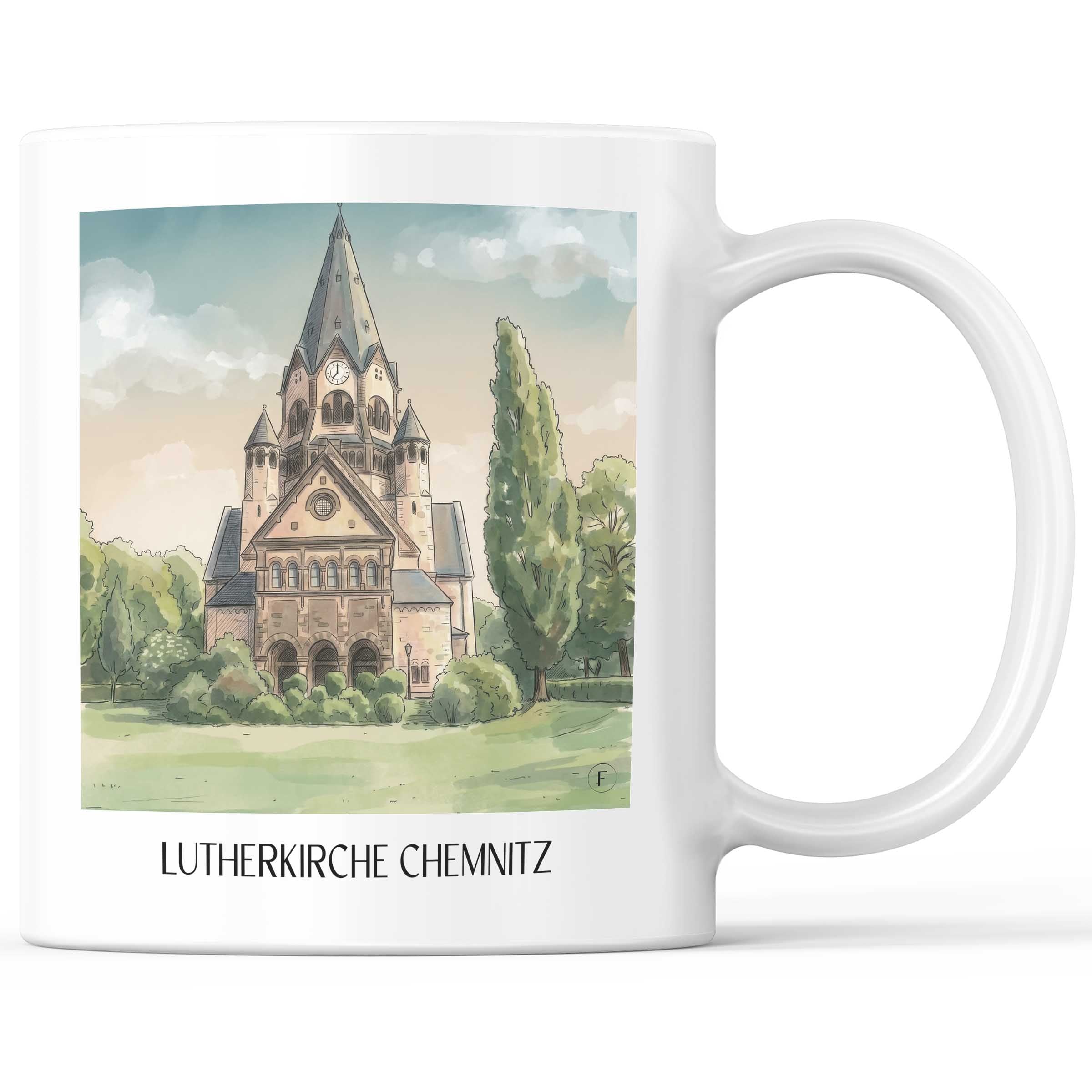 lutherkirche-chemnitz-deutschland-kaffeebecher-aquarell