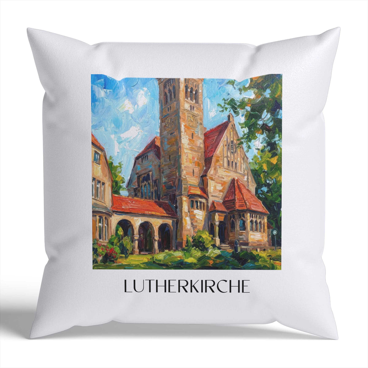 lutherkirche-bochum-deutschland-kissenbezug-oil-painting-oelgemaelde