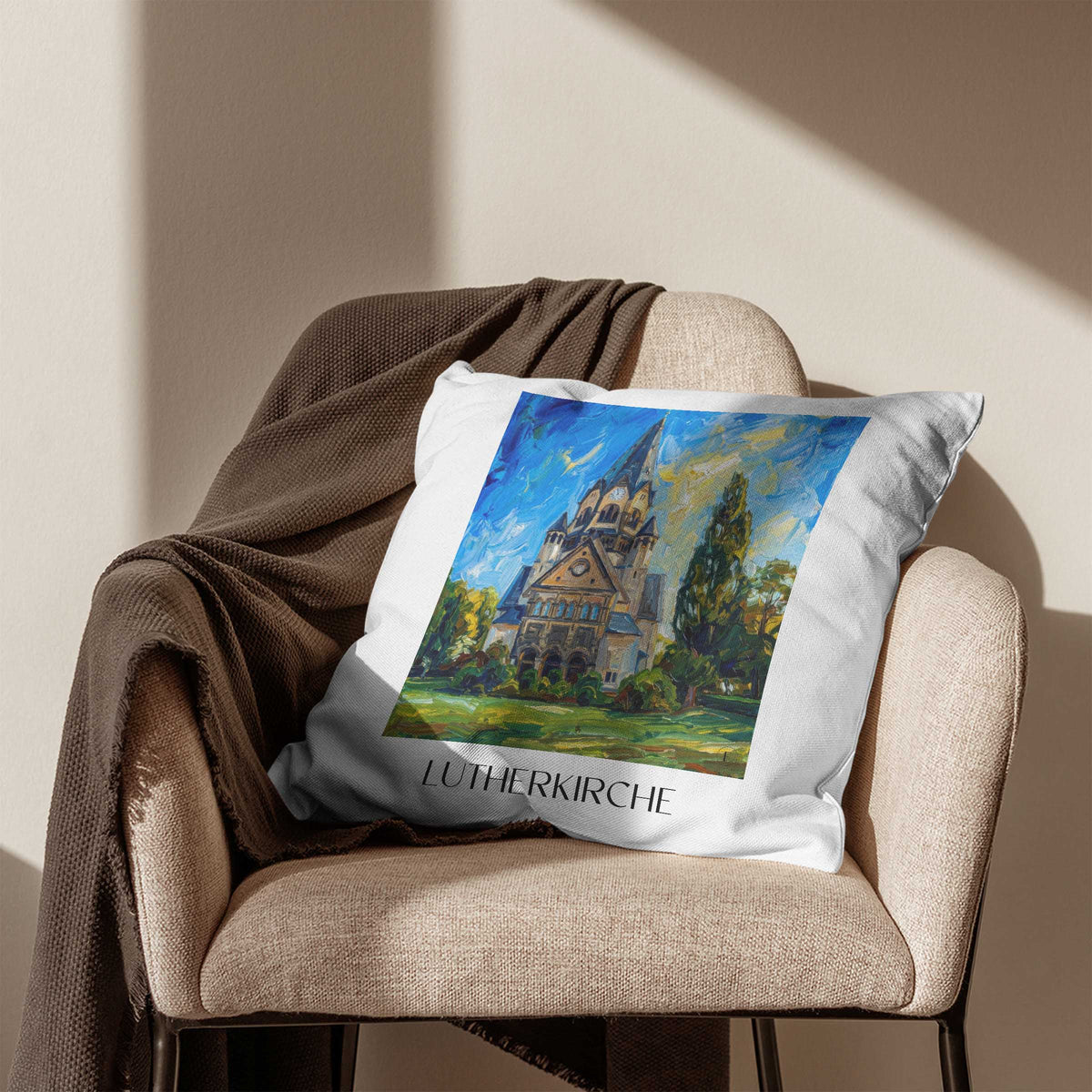 lutherkirche-chemnitz-deutschland-kissenbezug-oil-painting-oelgemaelde