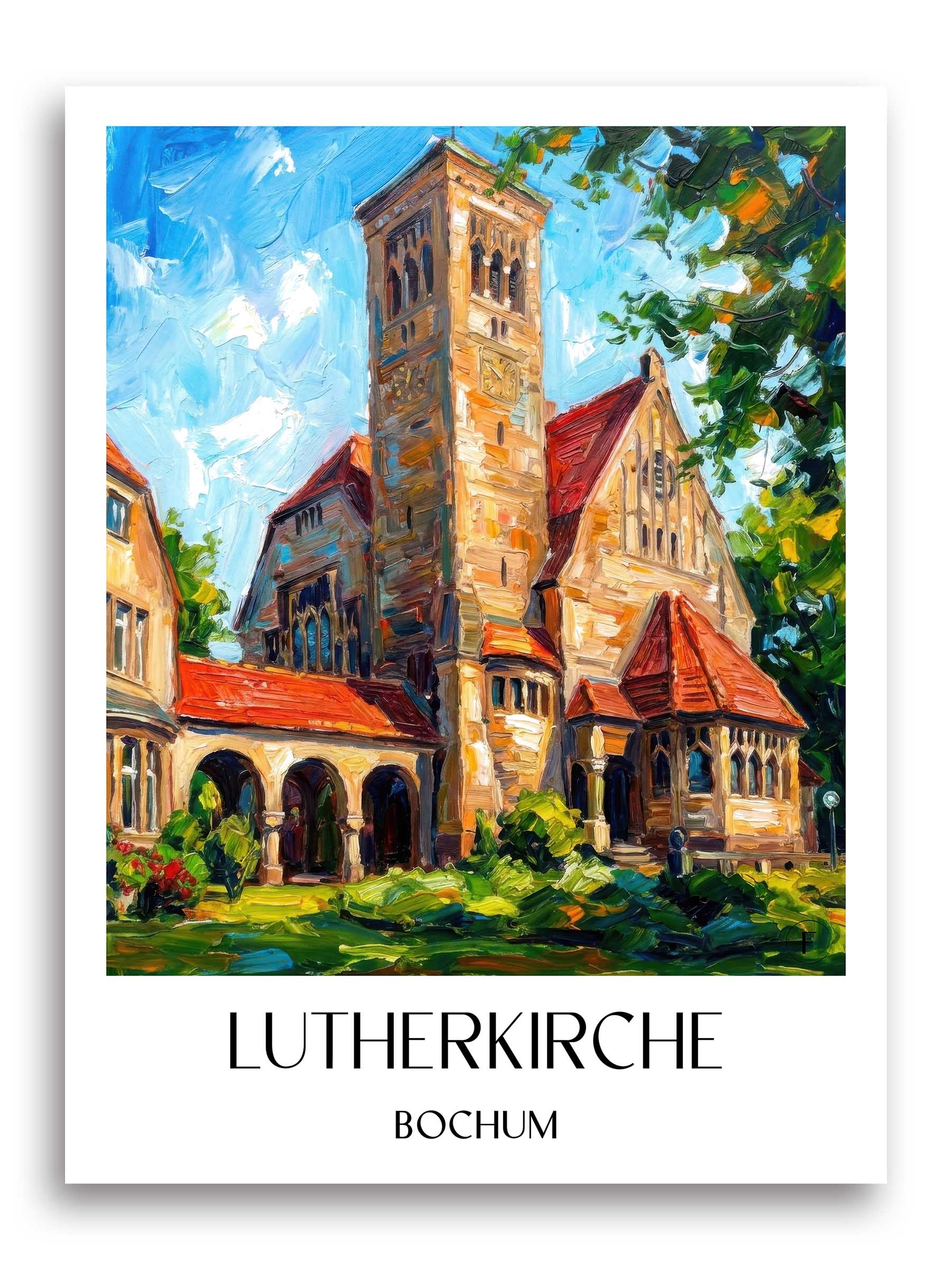 lutherkirche-bochum-deutschland-poster-oil-painting-oelgemaelde