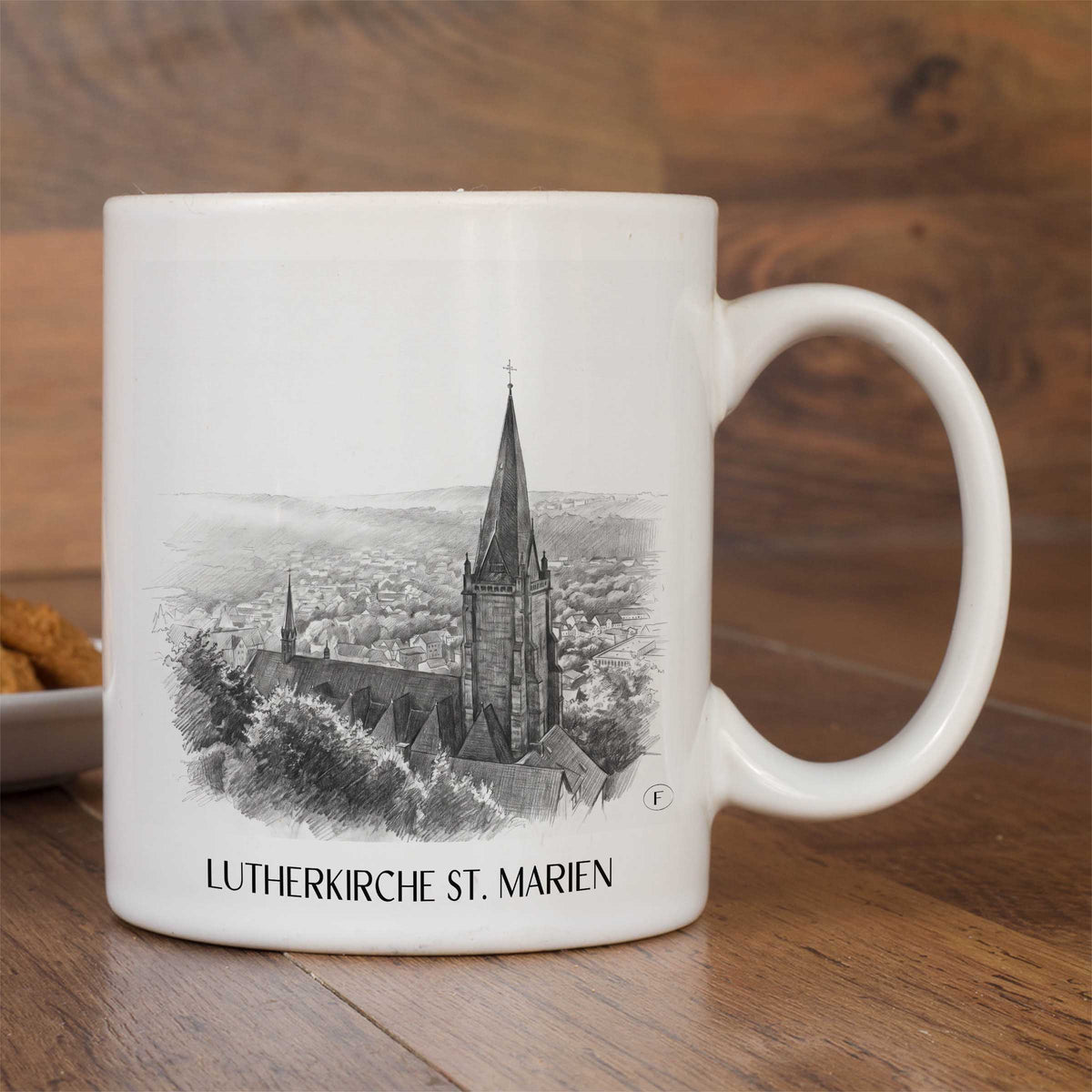 lutherkirche-st.-marien-marburg-deutschland-kaffeebecher-bleistift-zeichnung-drawing