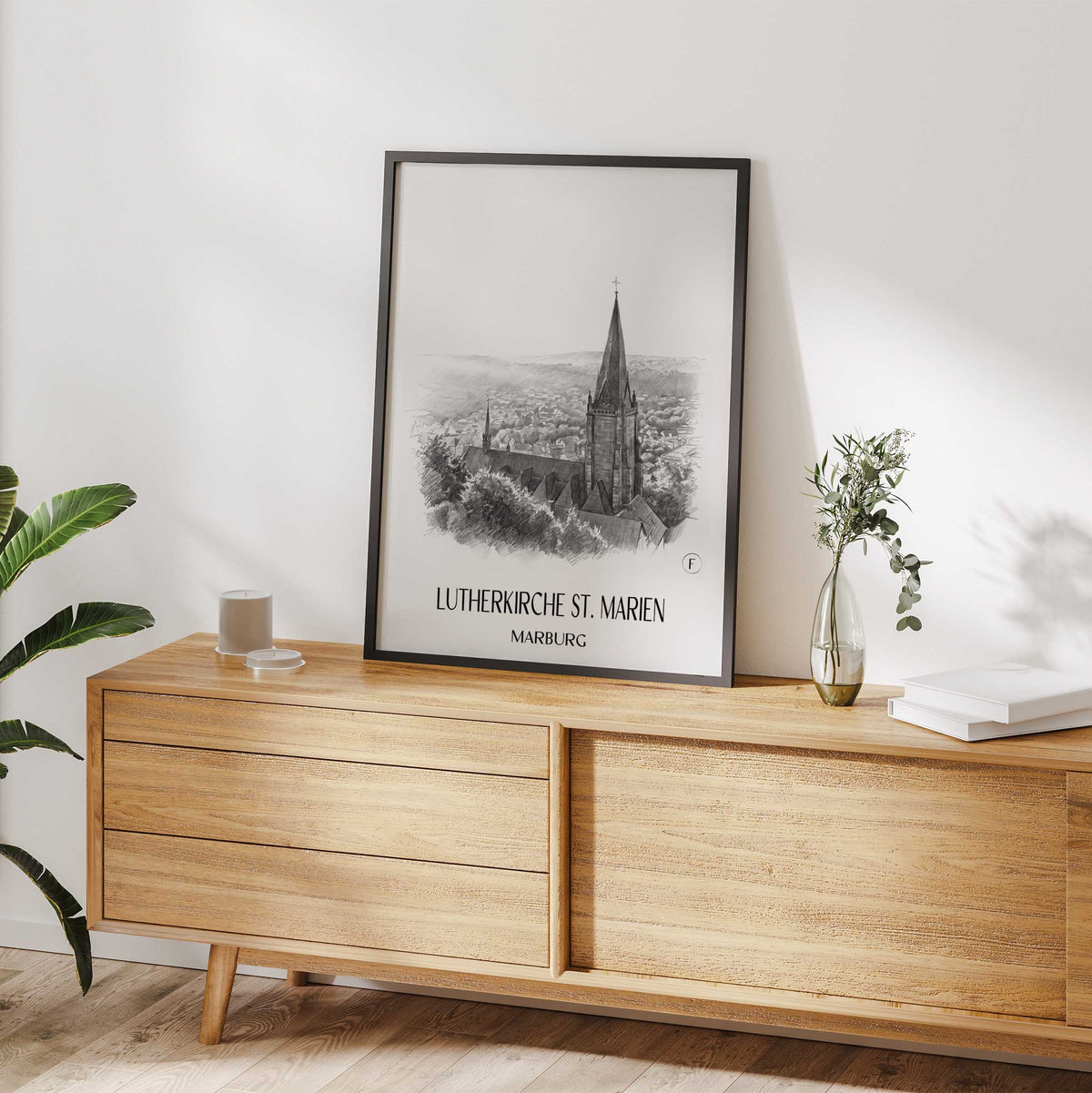 lutherkirche-st.-marien-marburg-deutschland-poster-bleistift-zeichnung-drawing