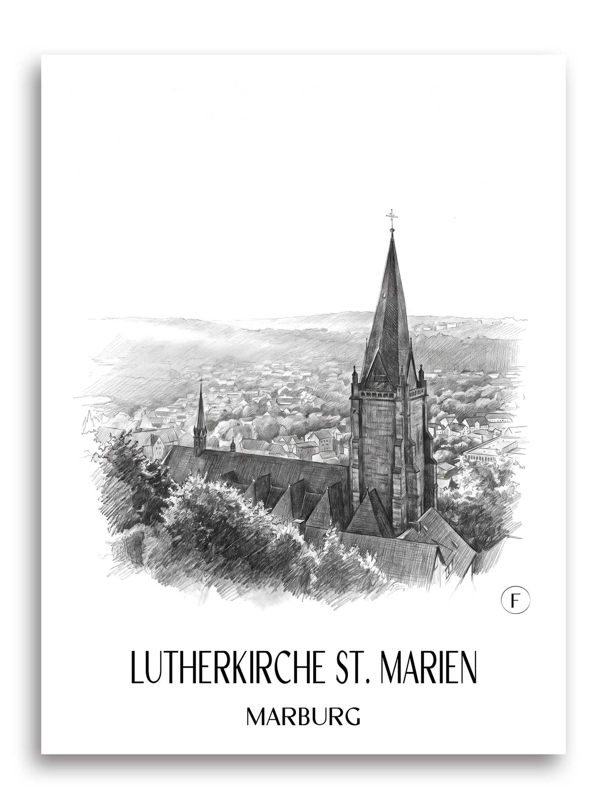 lutherkirche-st.-marien-marburg-deutschland-poster-bleistift-zeichnung-drawing