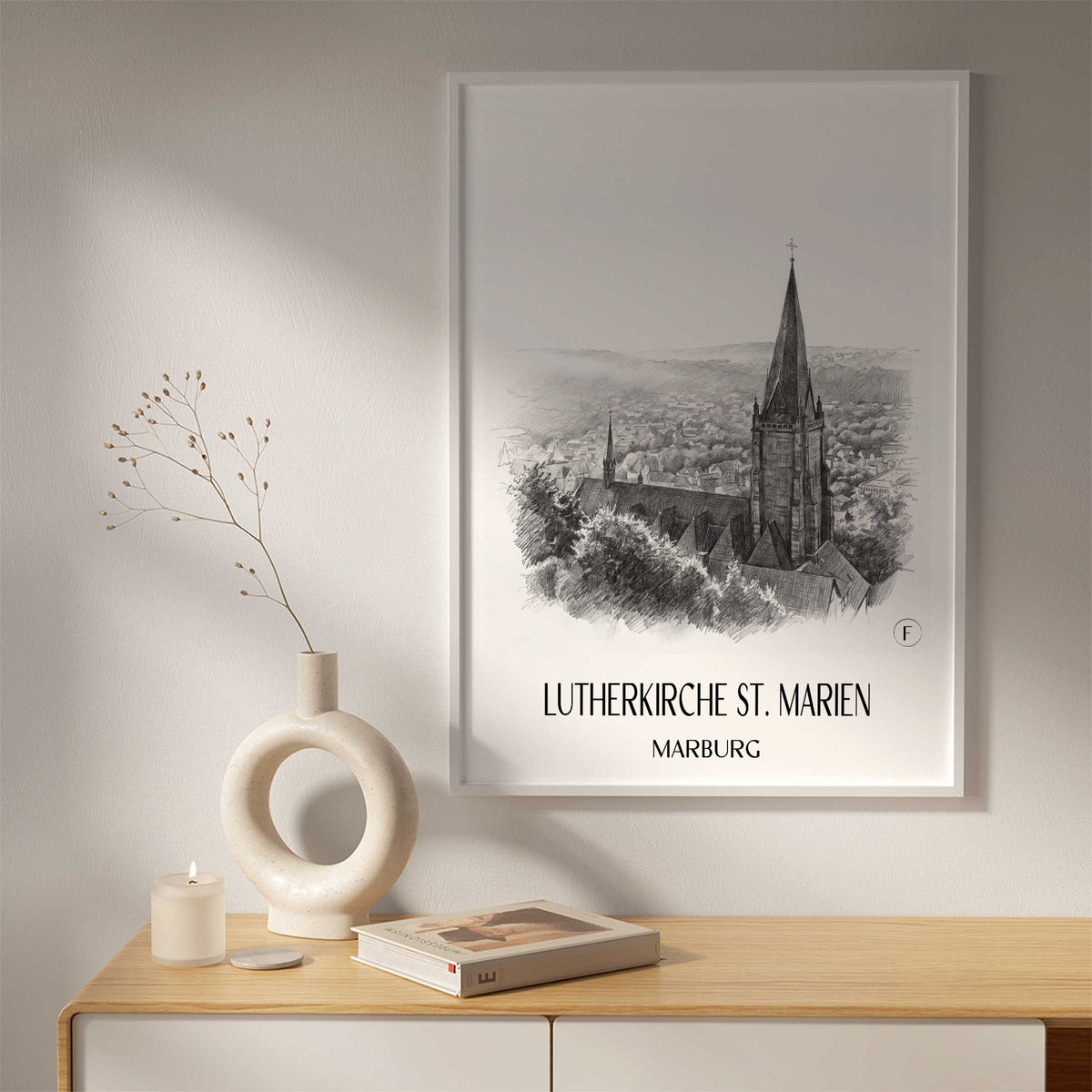 lutherkirche-st.-marien-marburg-deutschland-poster-bleistift-zeichnung-drawing