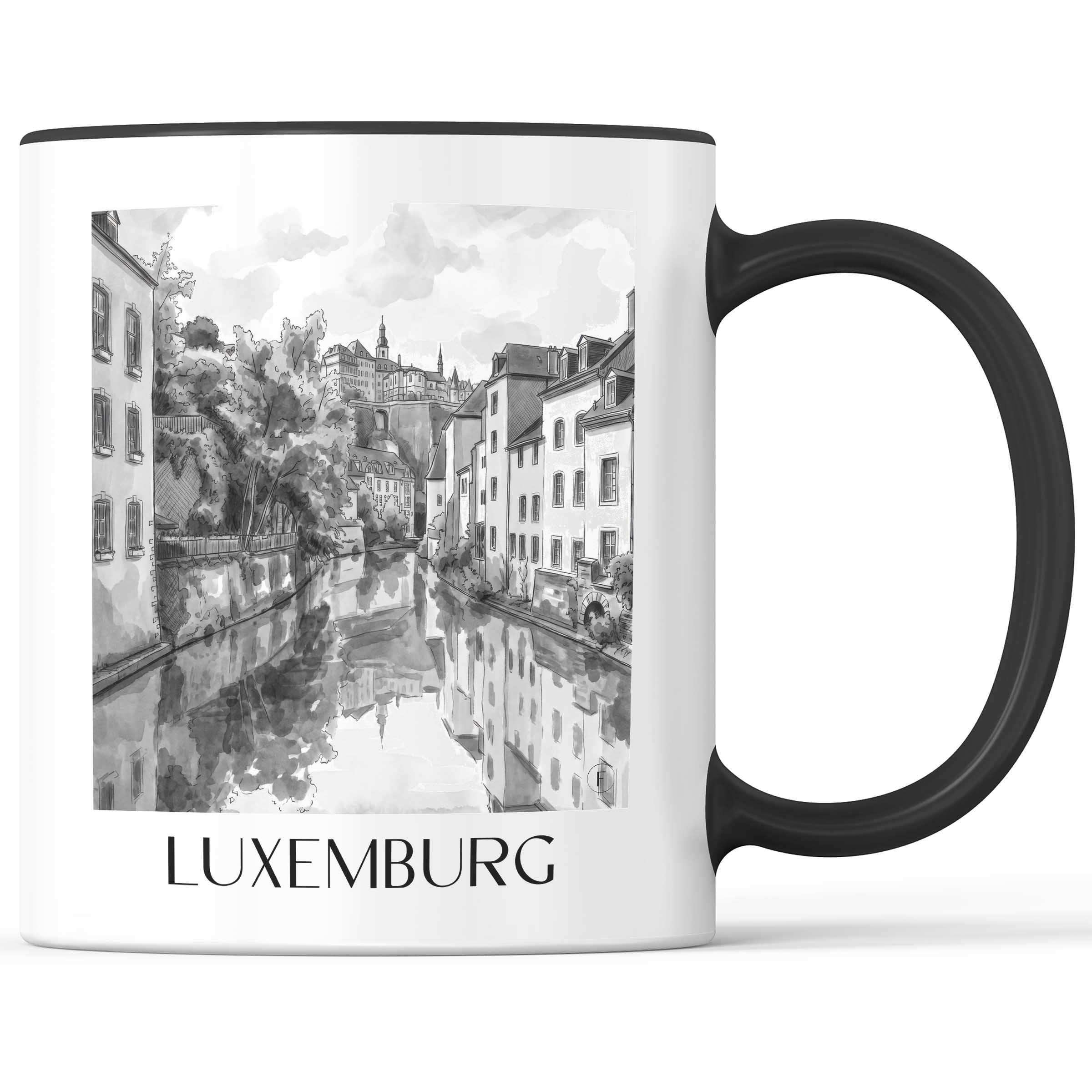 luxemburg-luxemburg-kaffeebecher-aquarell-schwarz-weiss
