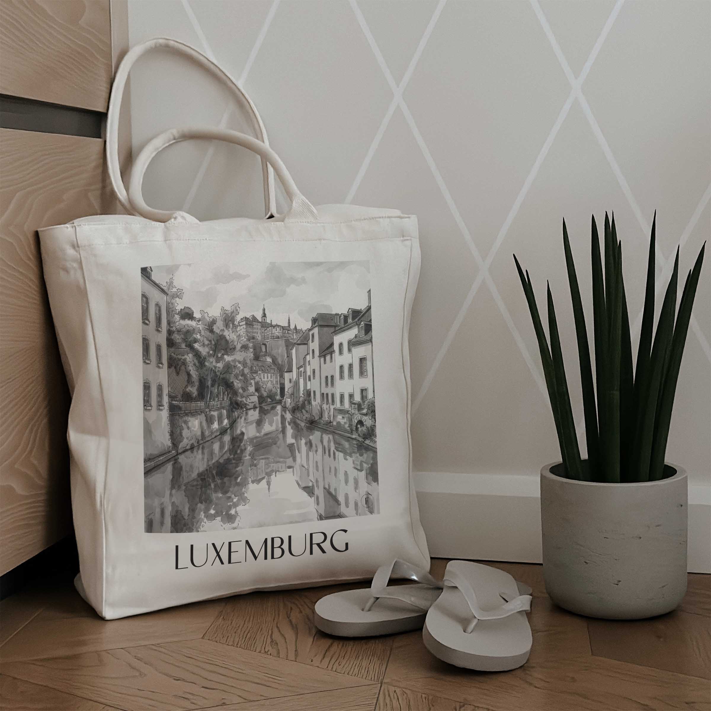 luxemburg-luxemburg-einkaufstasche-aquarell-schwarz-weiss