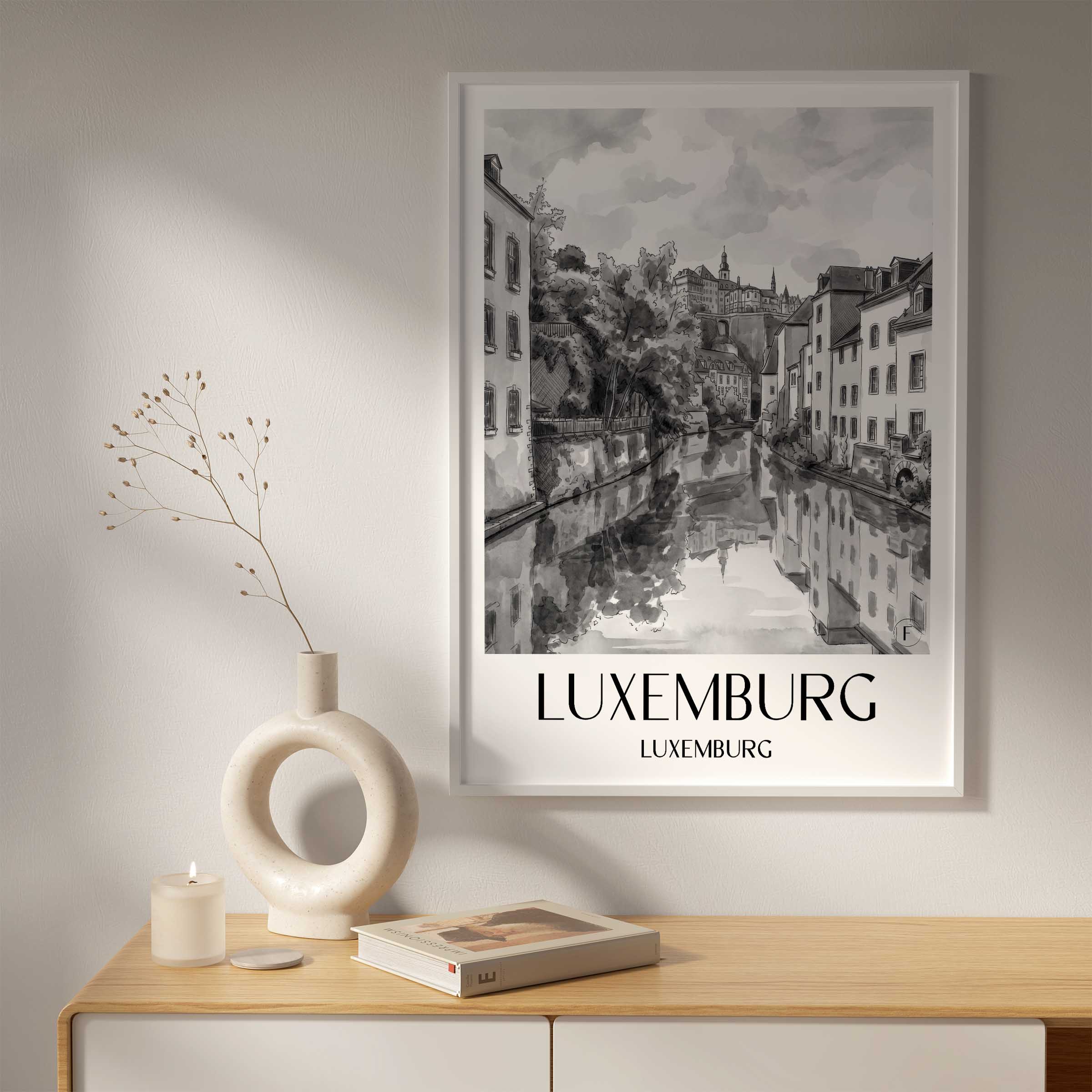 luxemburg-luxemburg-poster-aquarell-schwarz-weiss