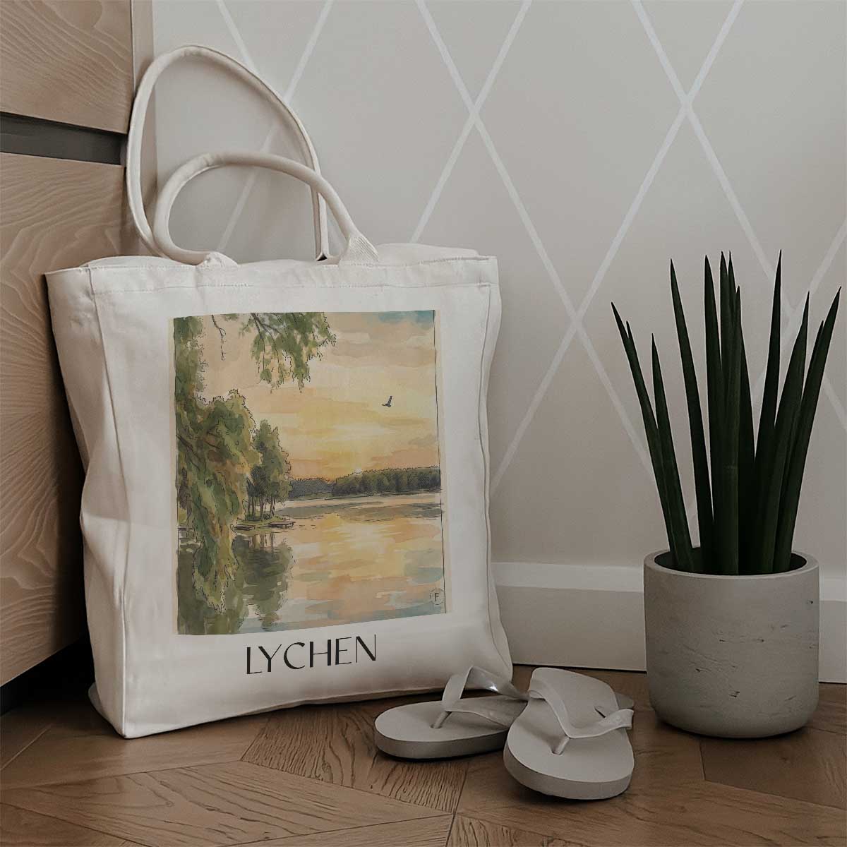 lychen-uckermark-deutschland-einkaufstasche-aquarell