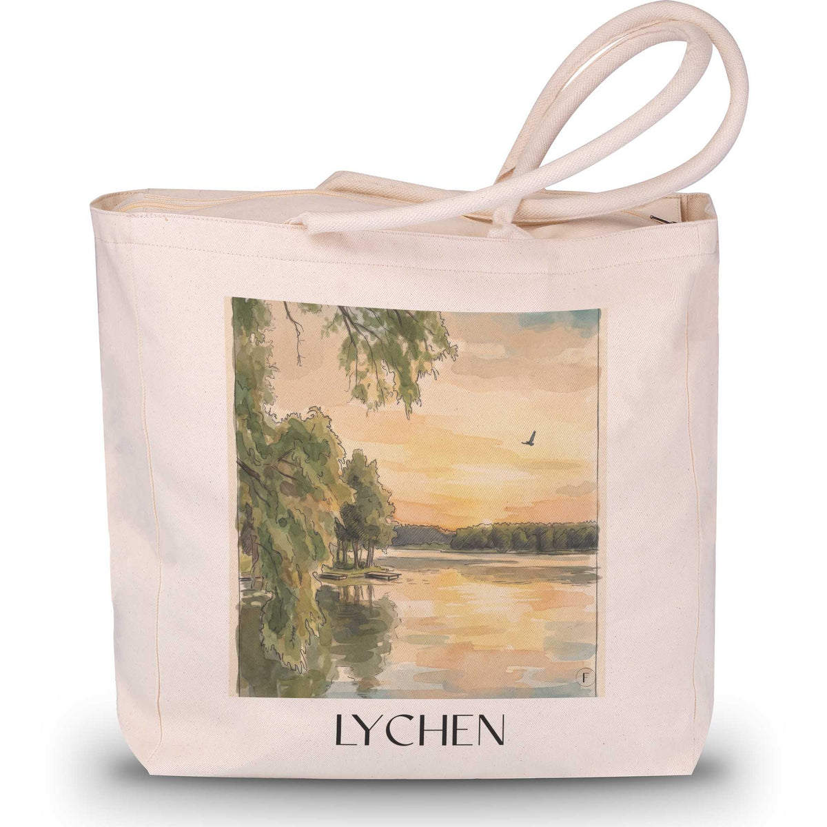 Lychen Shopping Tasche - Uckermark - Deutschland Tote Bag - Einkaufstasche im Aquarell Stil - favplace