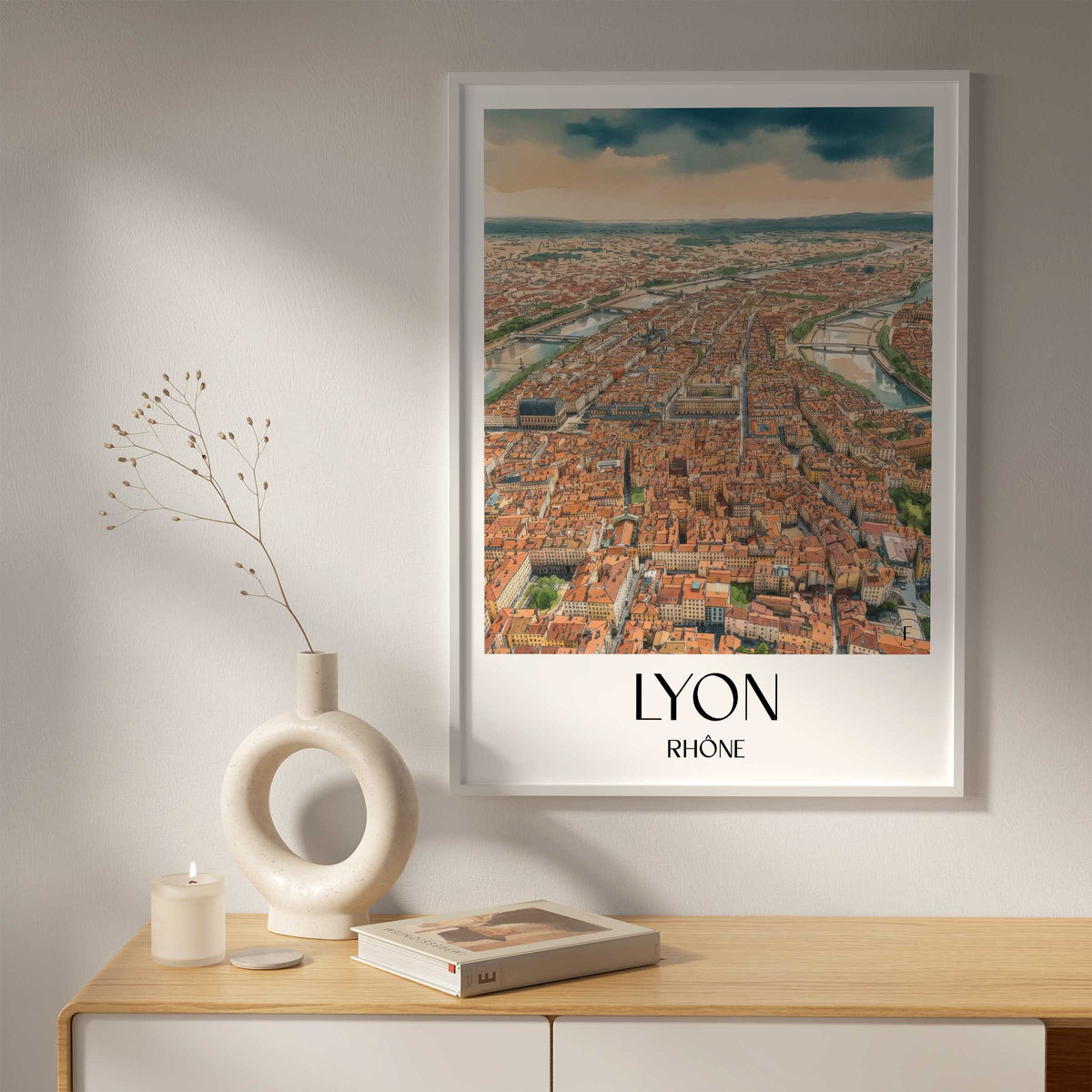 lyon-rhône-frankreich-poster-aquarell