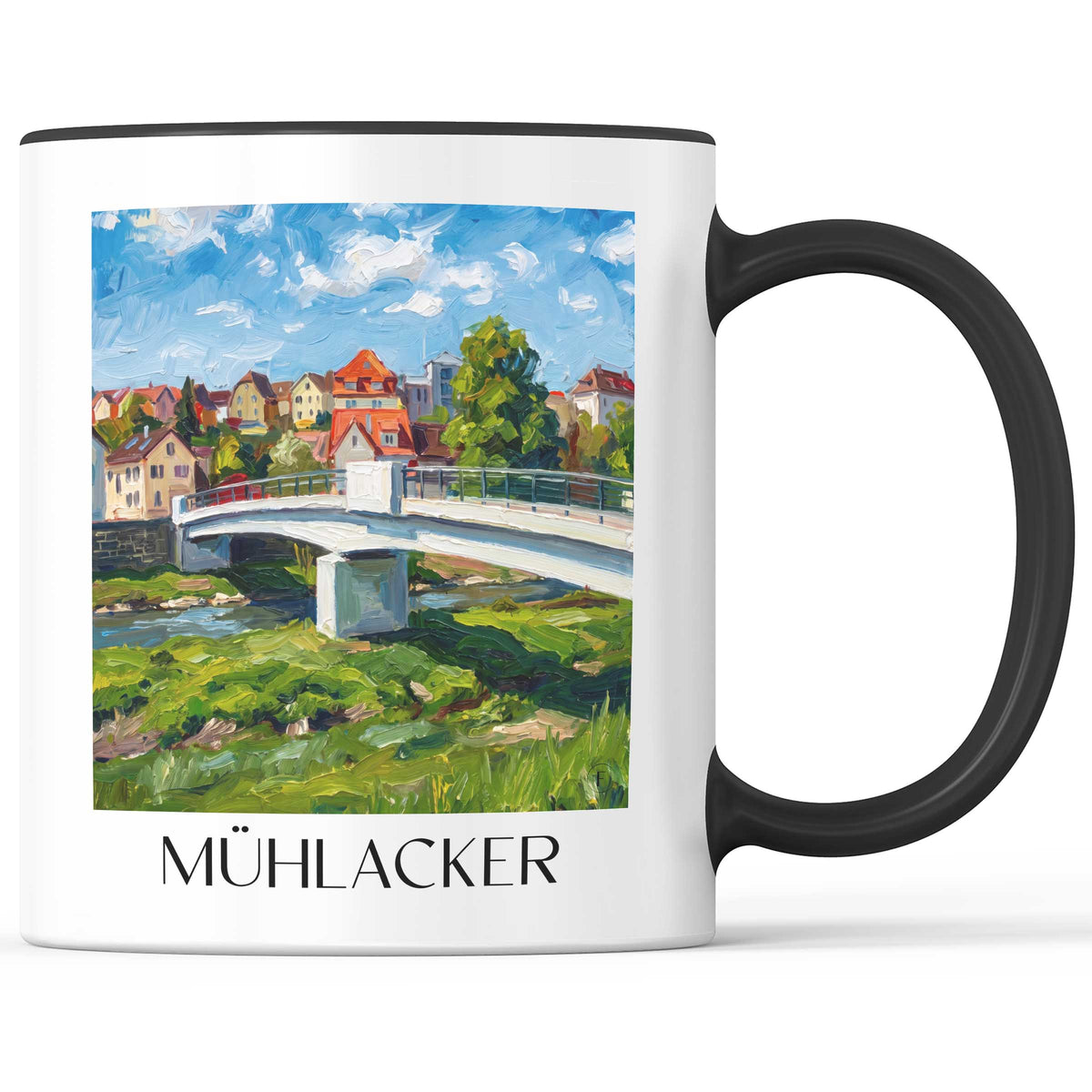 mühlacker-enztal-deutschland-kaffeebecher-oil-painting-oelgemaelde