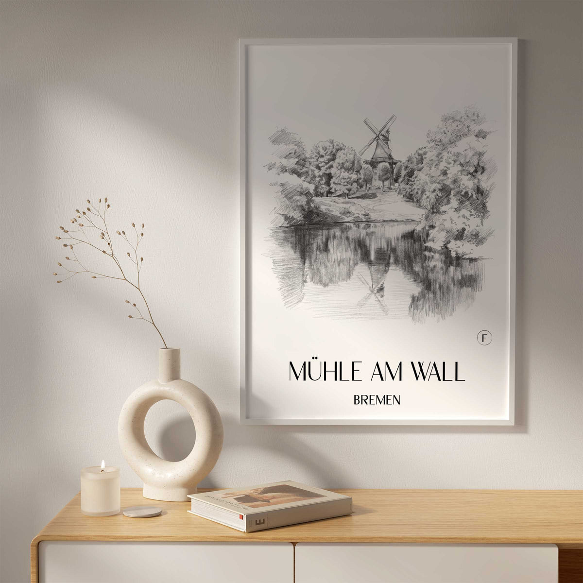 mühle-am-wall-bremen-deutschland-poster-bleistift-zeichnung-drawing