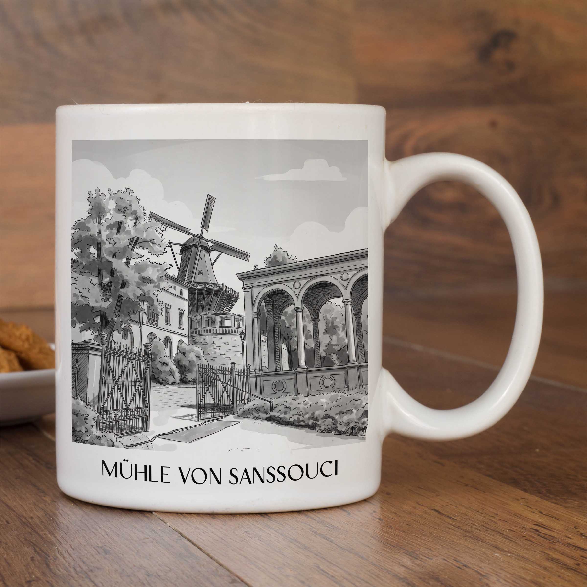 mühle-von-sanssouci-potsdam-deutschland-kaffeebecher-aquarell-schwarz-weiss