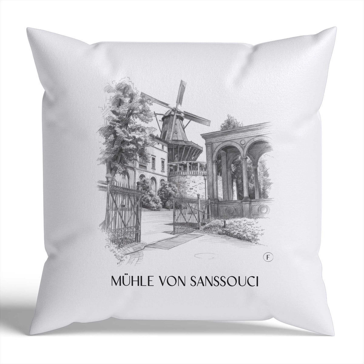 mühle-von-sanssouci-potsdam-deutschland-kissenbezug-bleistift-zeichnung-drawing