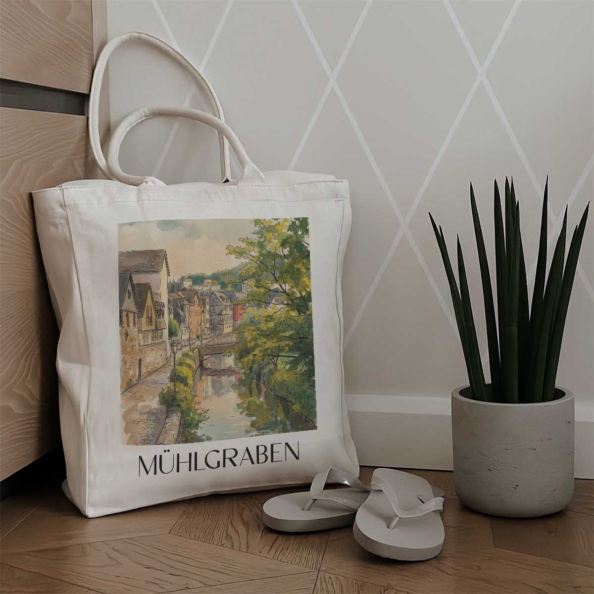 mühlgraben-wetzlar-deutschland-einkaufstasche-aquarell