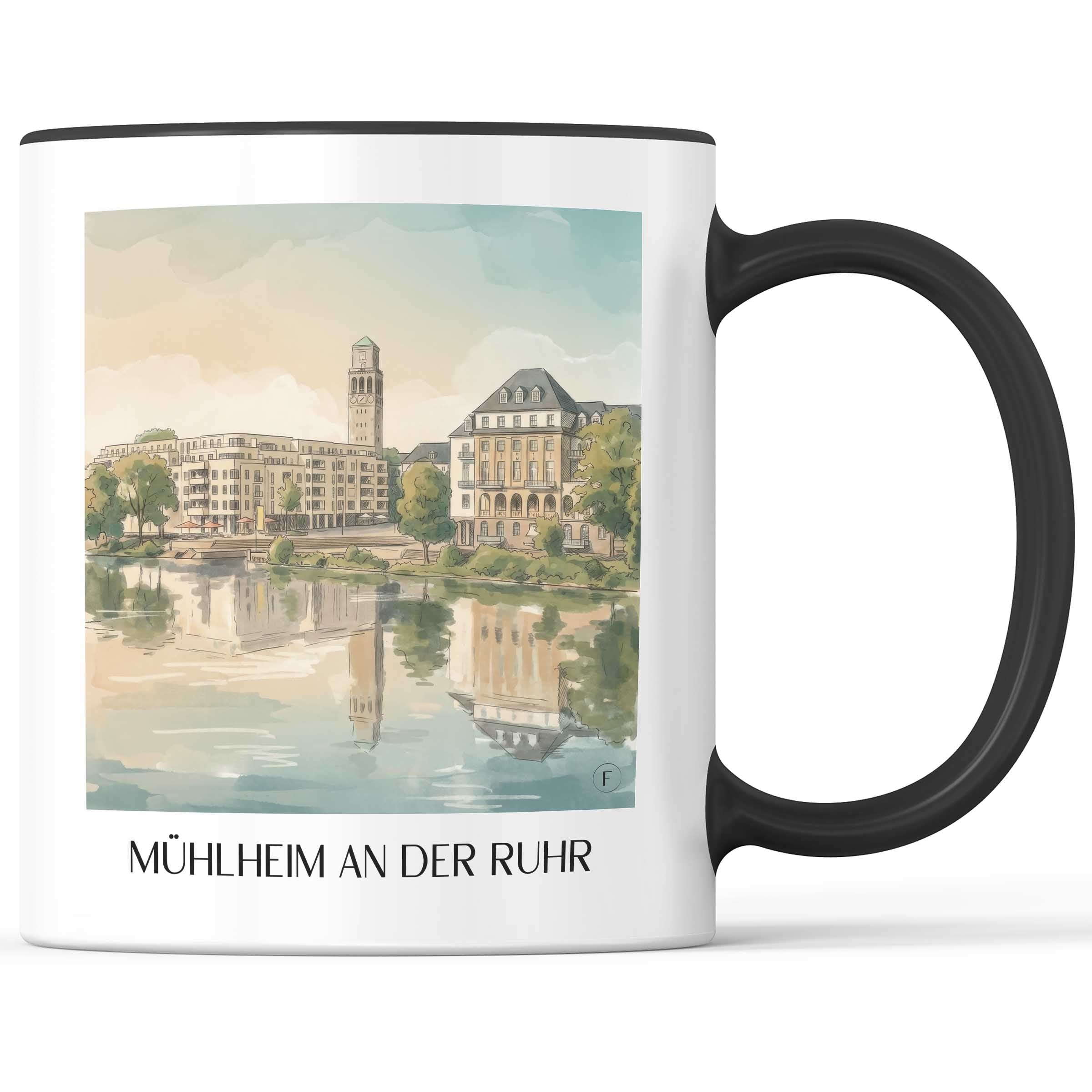 mühlheim-an-der-ruhr-ruhrgebiet-deutschland-kaffeebecher-aquarell
