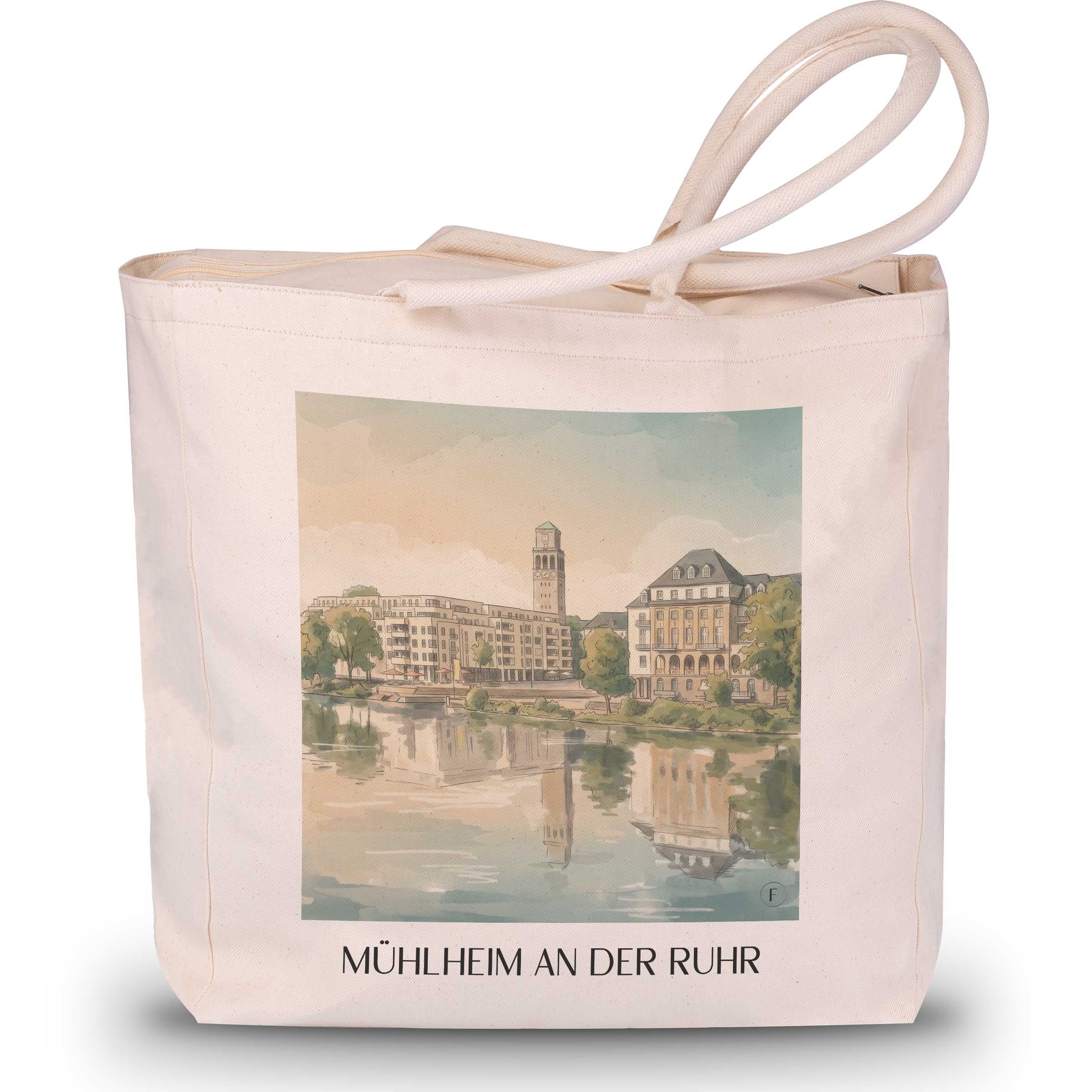 mühlheim-an-der-ruhr-ruhrgebiet-deutschland-einkaufstasche-aquarell