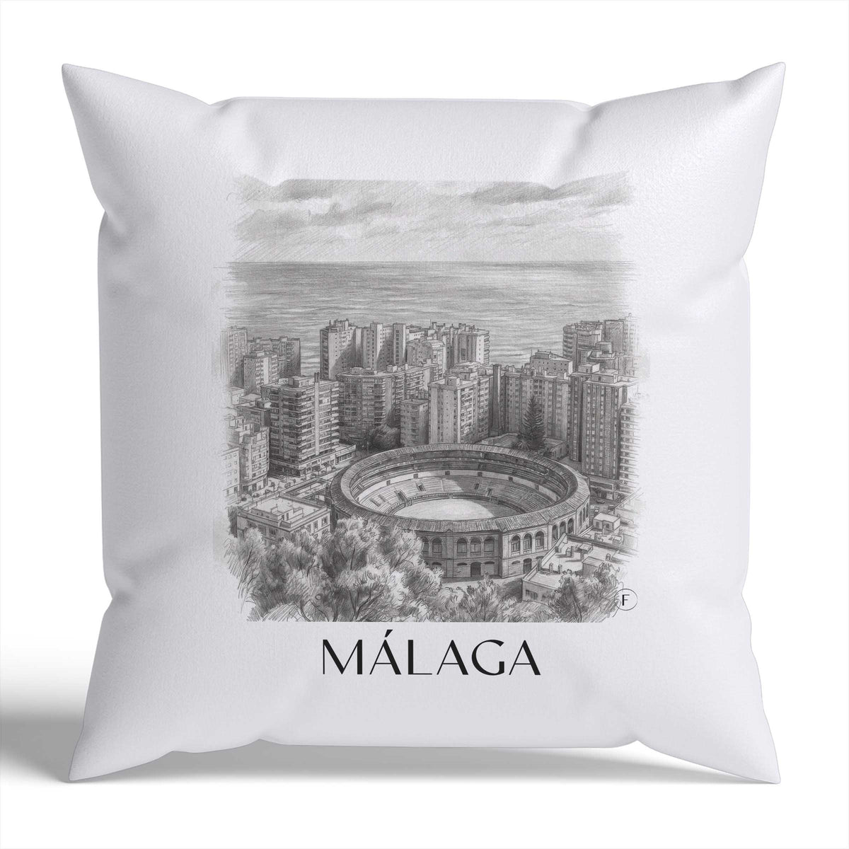 málaga-spanien-spanien-kissenbezug-bleistift-zeichnung-drawing