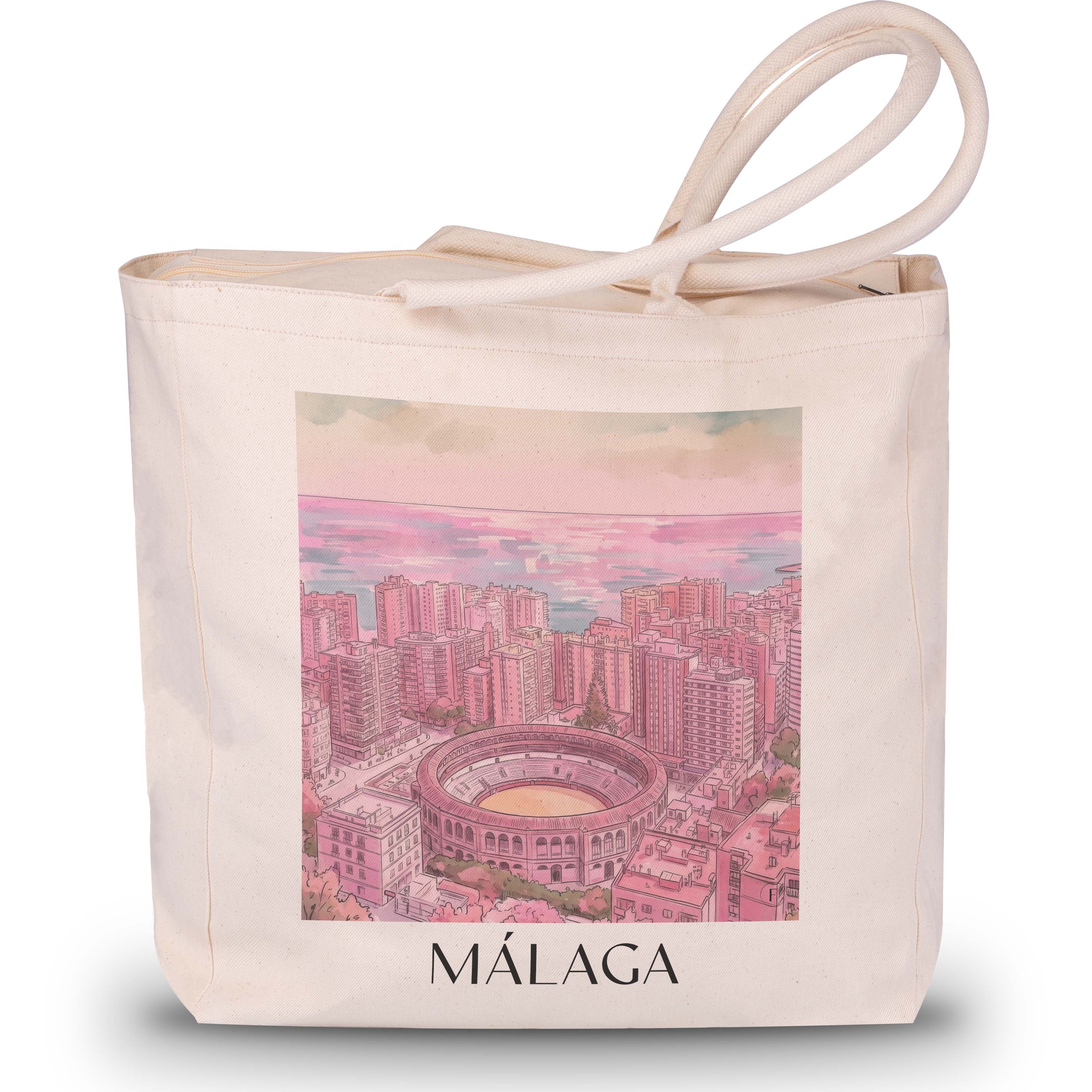 málaga-spanien-spanien-einkaufstasche-aquarell-pink-rosa