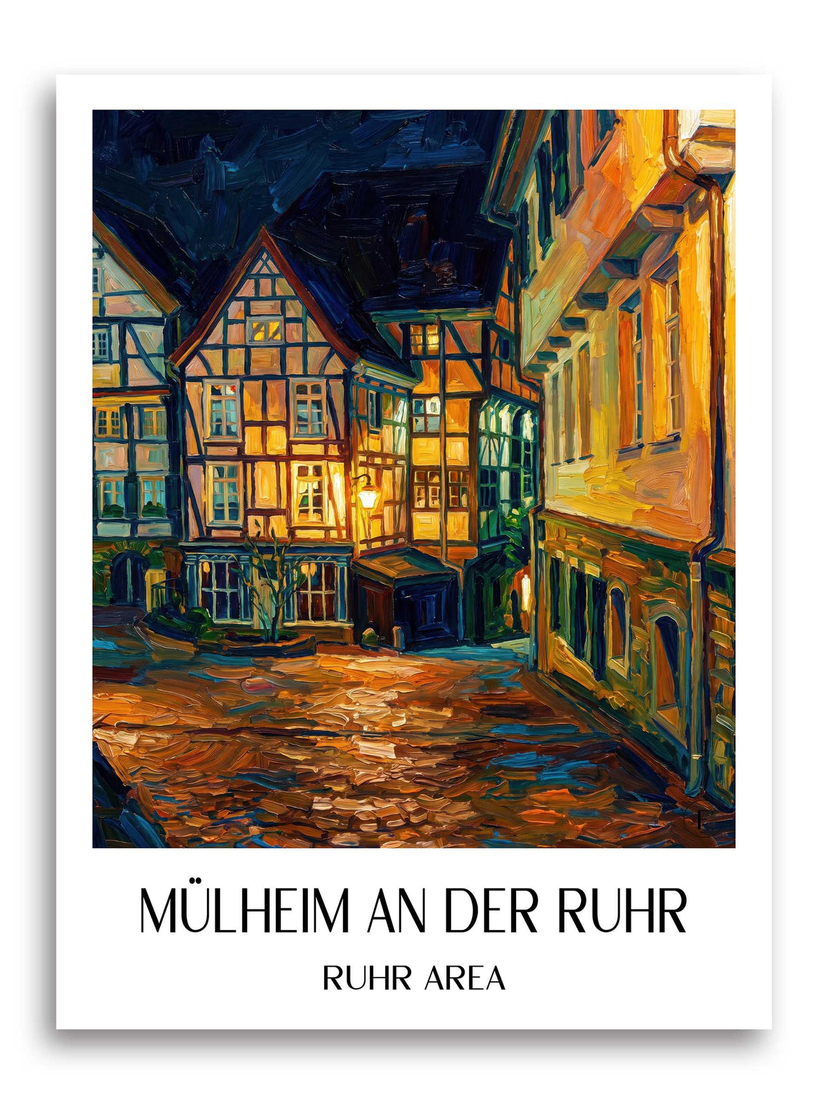 Mülheim an der Ruhr Poster - Ruhrgebiet - Deutschland Kunstdruck - Ölgemälde von A4 bis A1 - favplace