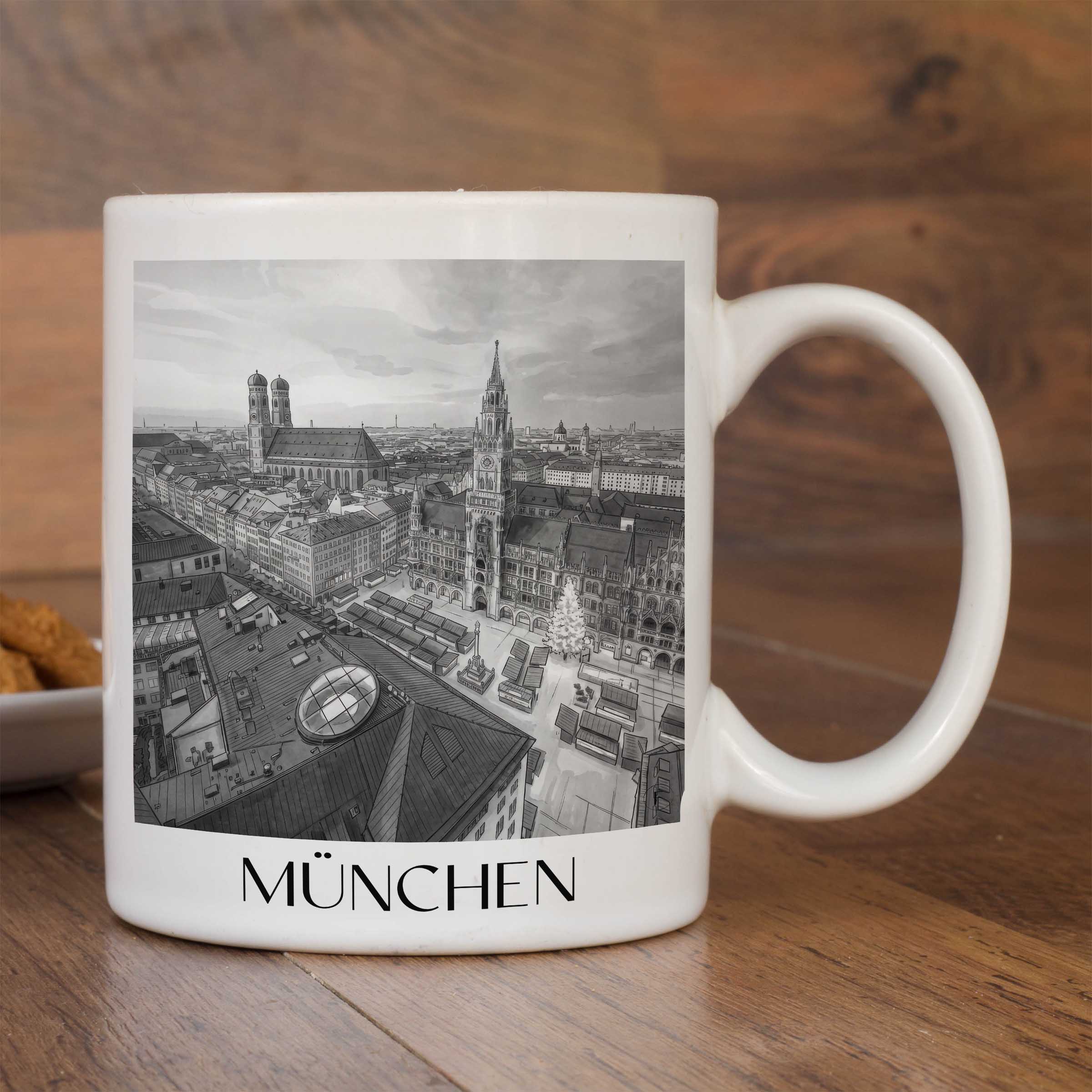 münchen-deutschland-kaffeebecher-aquarell-schwarz-weiss