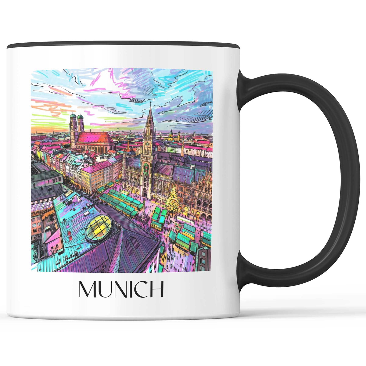 München - Deutschland Becher - Kaffeetasse im Tag Graffiti Stil - favplace