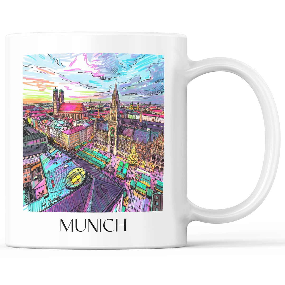 München - Deutschland Becher - Kaffeetasse im Tag Graffiti Stil - favplace